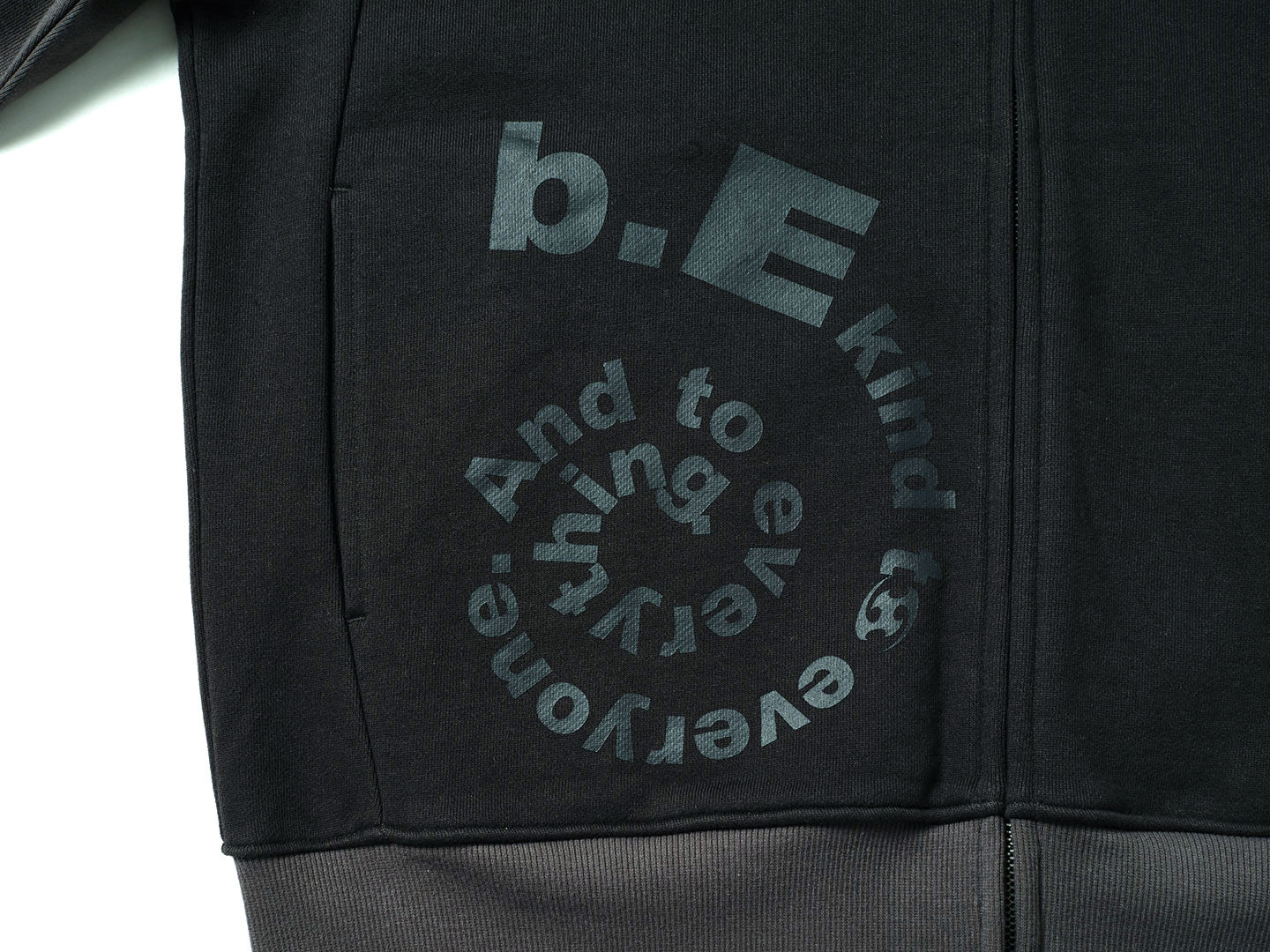 San San Gear - San San X B.E Zip-Up Hoodie (Charcoal) product image 6 | TRAB K-Fashion Australia