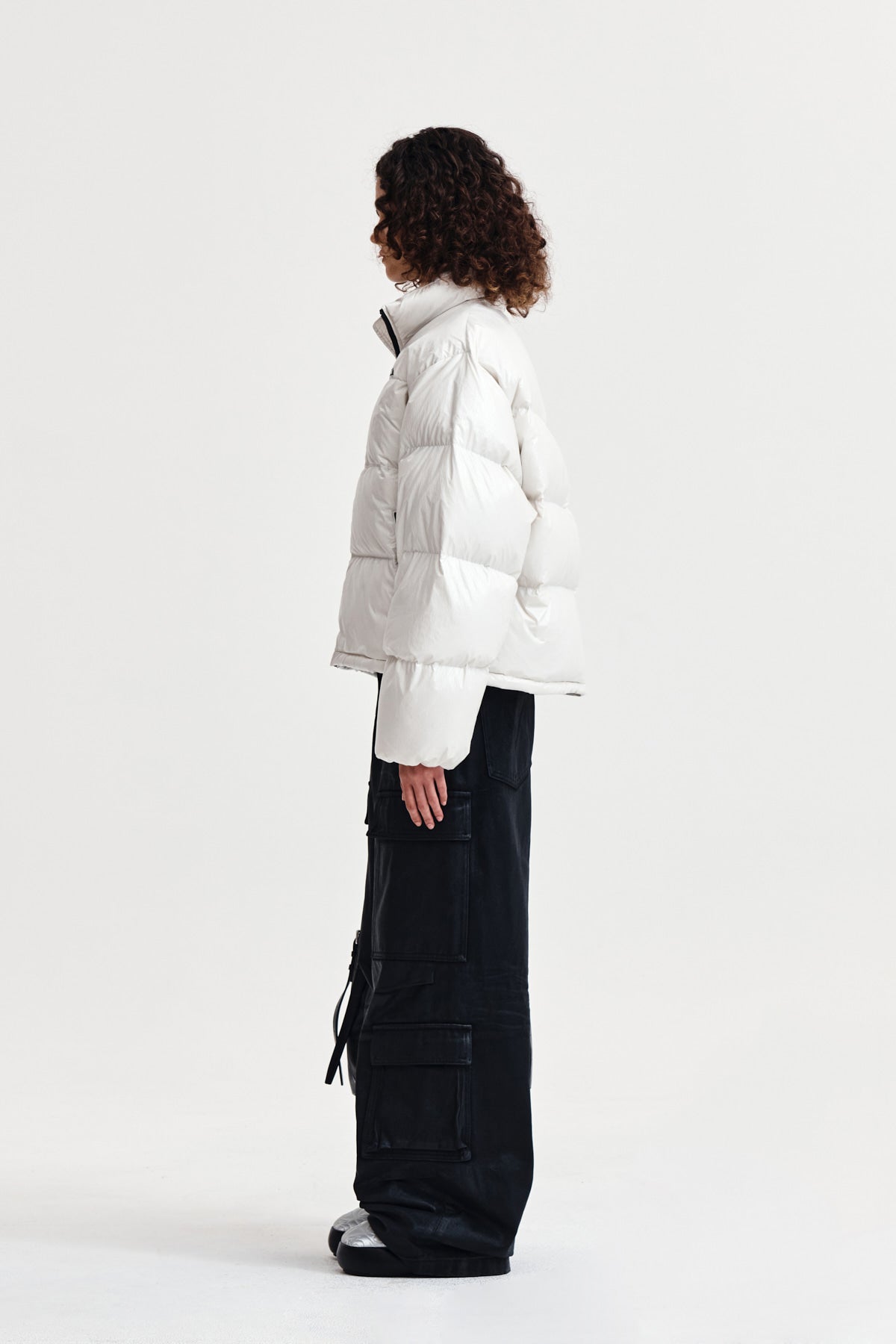 Matin Kim - Small Logo Volume Down Jumper (Ivory) product image 6 | TRAB K-Fashion Australia