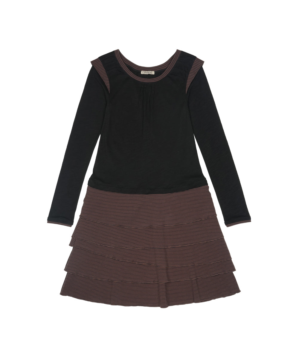 Coyseio - Stripe Cancan One Piece (Black) product image 10 | TRAB K-Fashion Australia