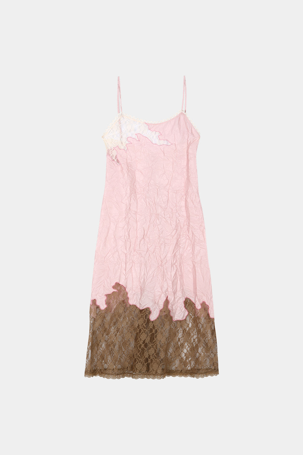 Andersson Bell - Embroidery Lace Dress (Pink/Brown) product image 8 | TRAB K-Fashion Australia