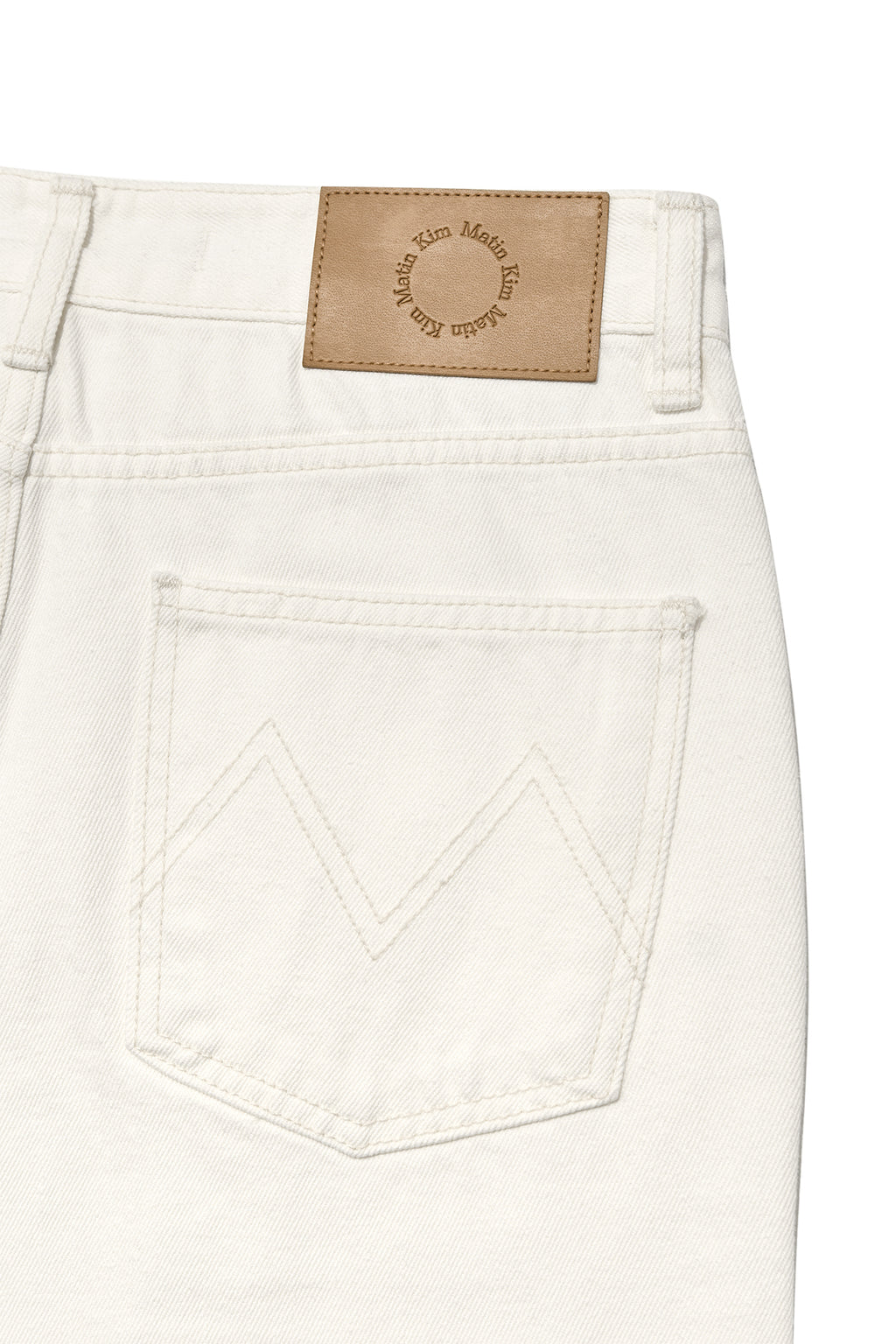 Matin Kim - Damage Patch Denim Pants (Ivory) product image 6 | TRAB K-Fashion Australia