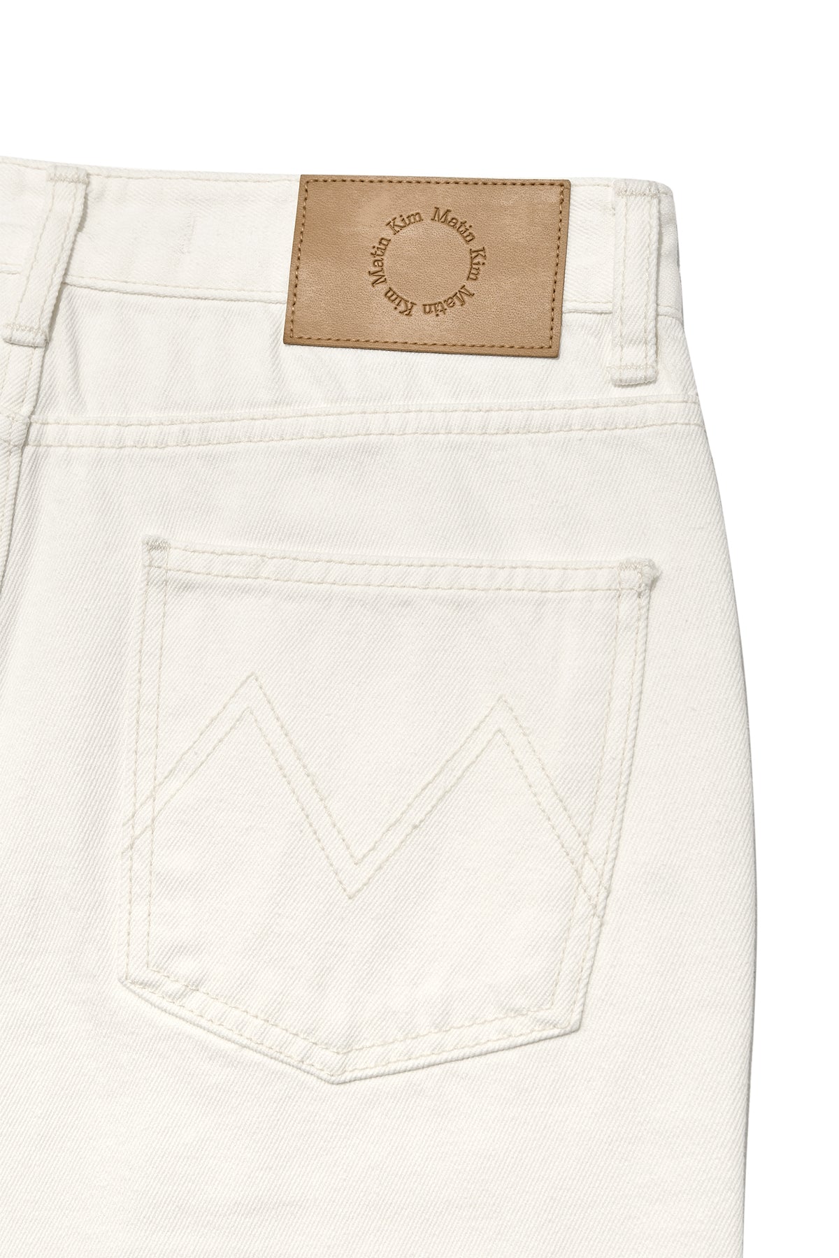 Matin Kim - Damage Patch Denim Pants (Ivory) product image 6 | TRAB K-Fashion Australia