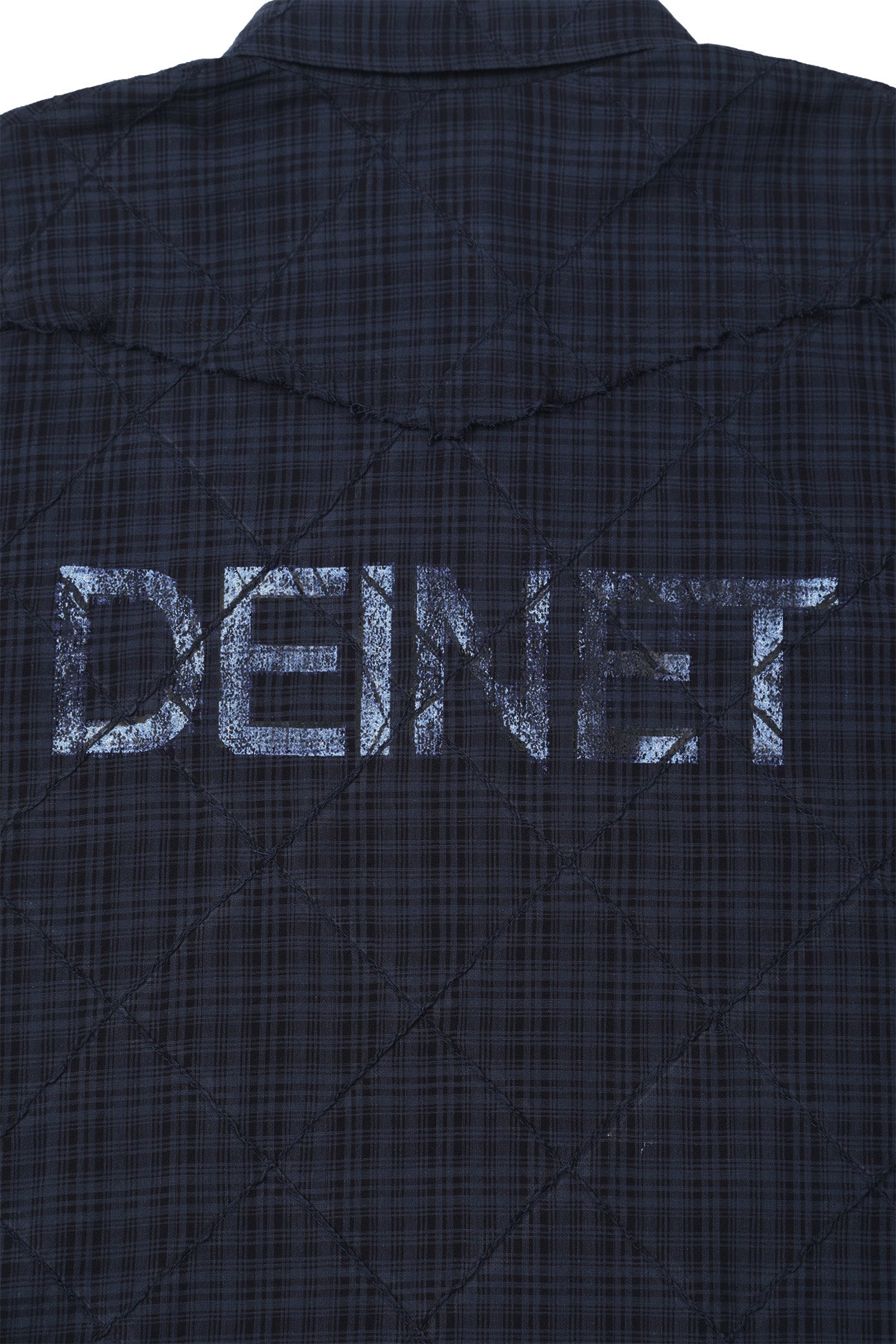 Deinet - Double Checkered Overfit Shirt (Navy) product image 15 | TRAB K-Fashion Australia