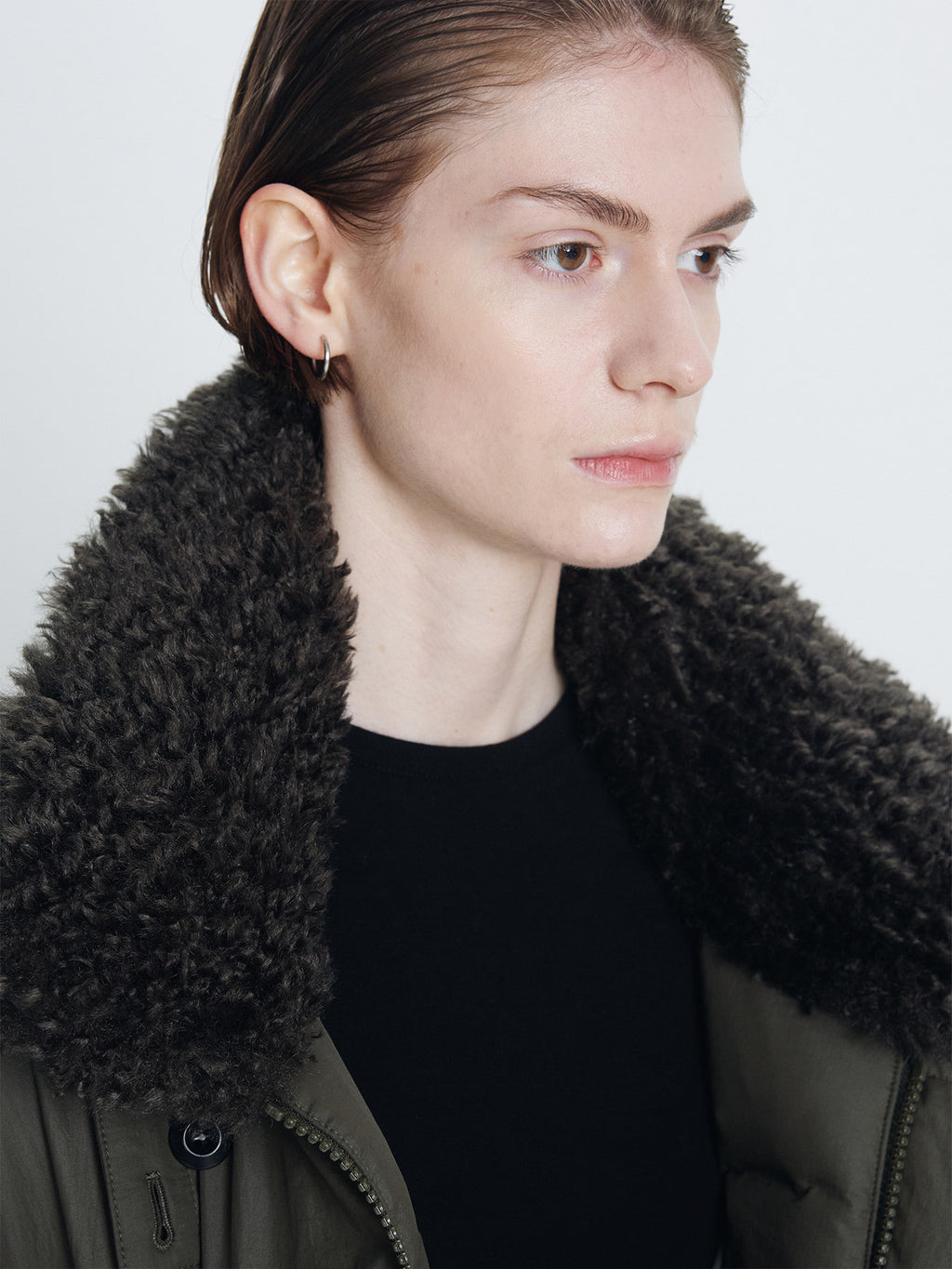 Tonywack - Shearling Collar Puffer Blouson (Olive) product image 5 | TRAB K-Fashion Australia