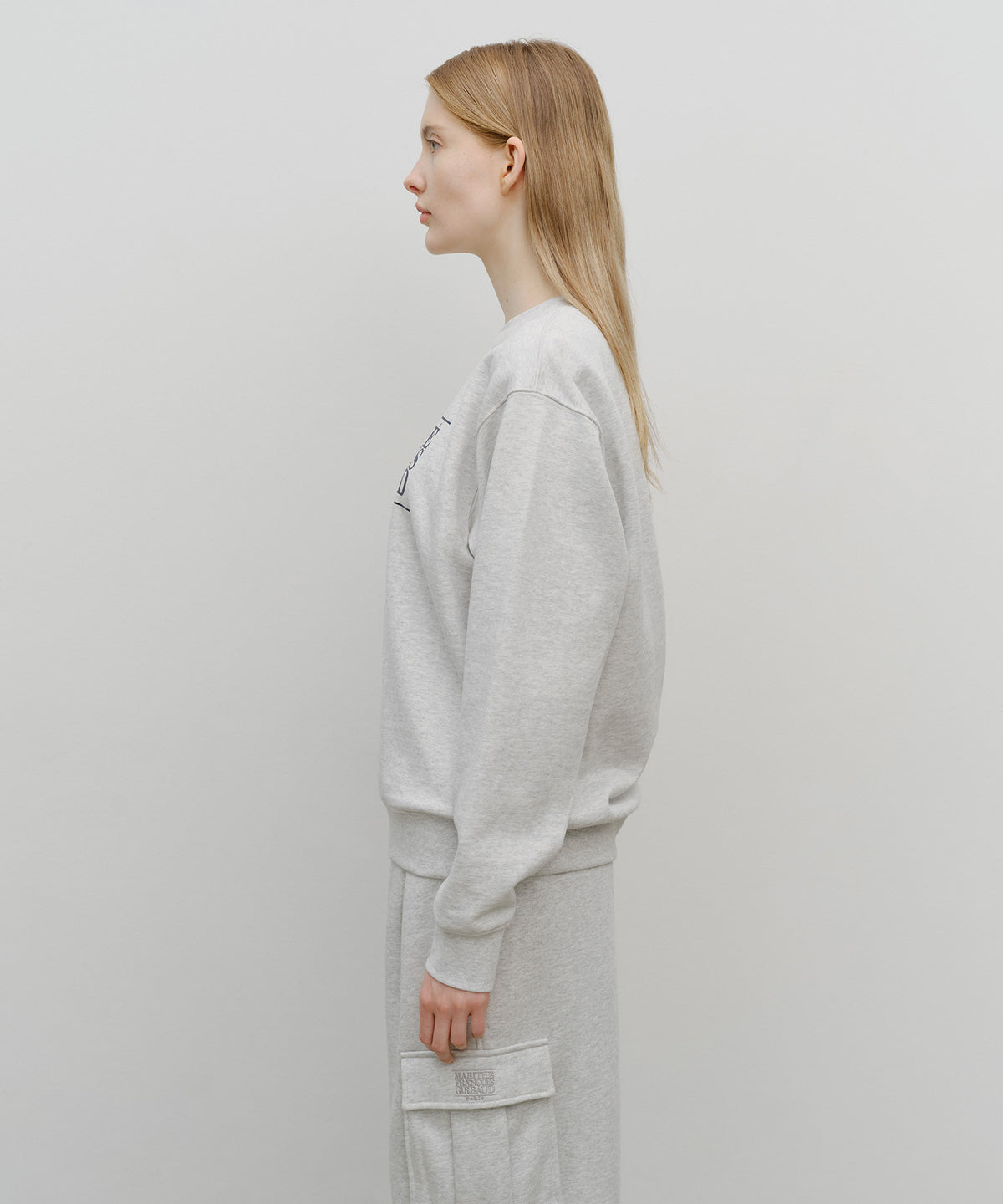 Marithe & Francois Girbaud - Classic Logo Sweatshirt (Light Heather Gray) product image 2 | TRAB K-Fashion Australia