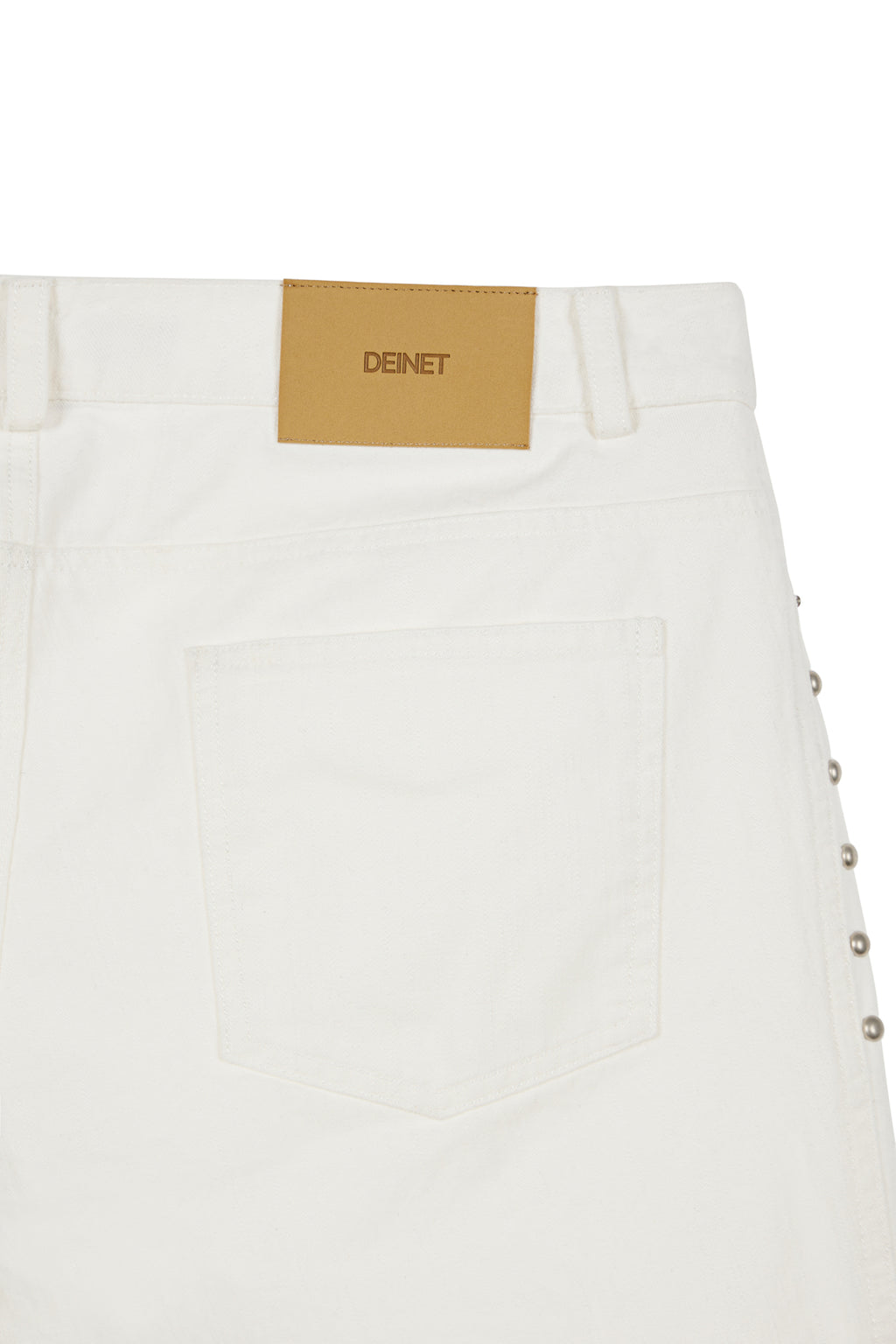 Deinet - Stud Line Damege Boots Cut Denim (White) product image 5 | TRAB K-Fashion Australia