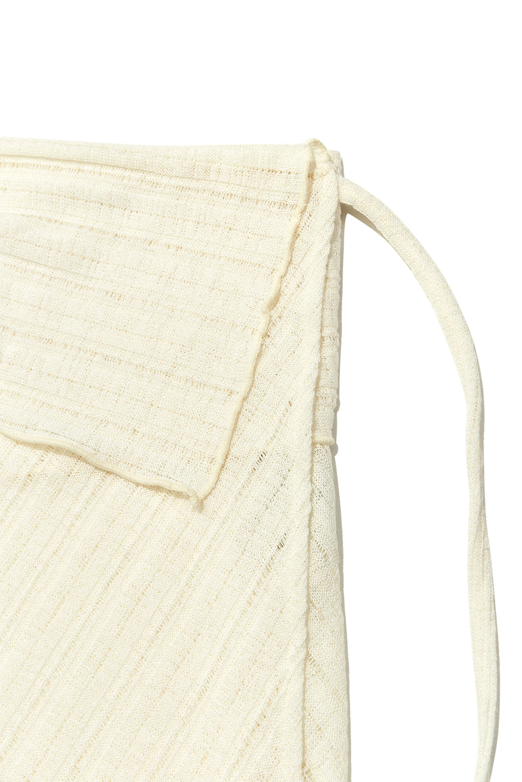 Matin Kim - Foldover Layered Maxi Wrap Skirt (Ivory) product image 4 | TRAB K-Fashion Australia