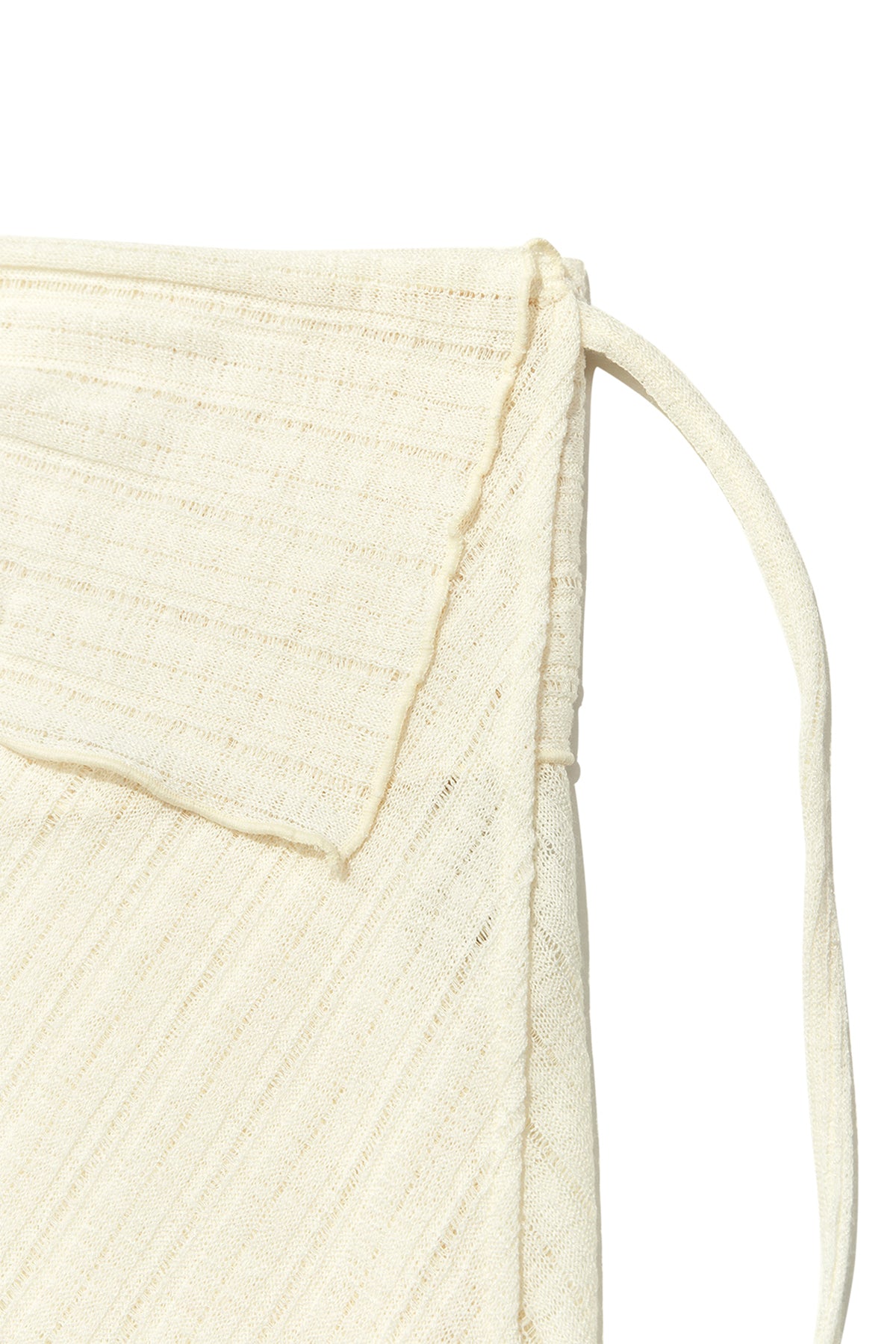 Matin Kim - Foldover Layered Maxi Wrap Skirt (Ivory) product image 4 | TRAB K-Fashion Australia