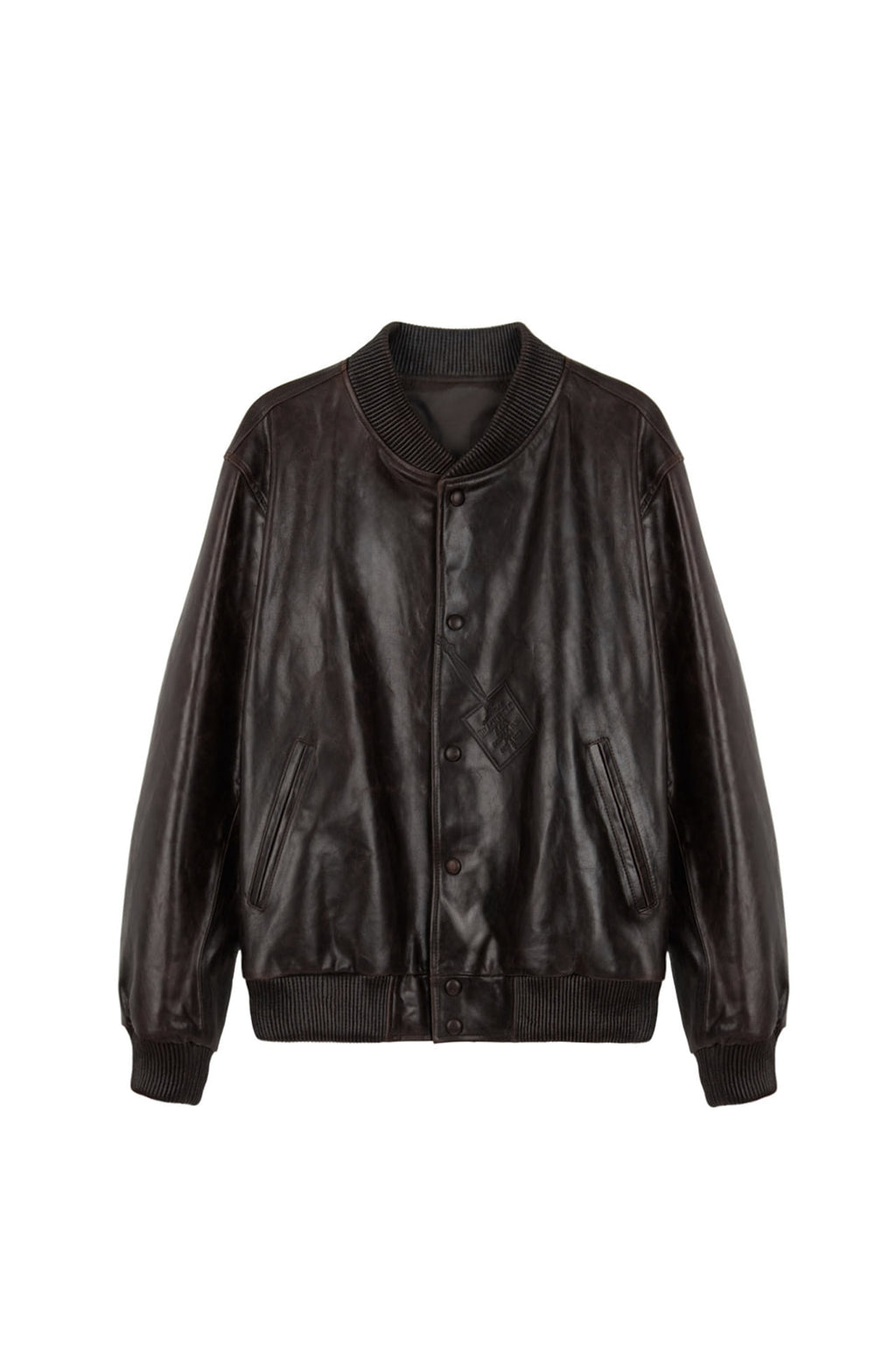 Stu - Stamped Lamb Skin Leather Jacket (Brown) product image 17 | TRAB K-Fashion Australia