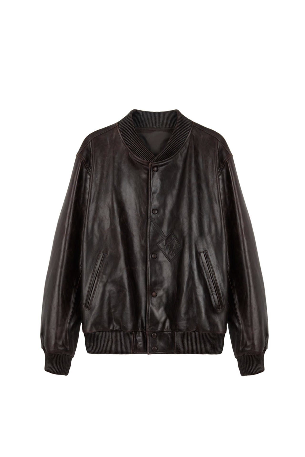 Stu - Stamped Lamb Skin Leather Jacket (Brown) product image 17 | TRAB K-Fashion Australia
