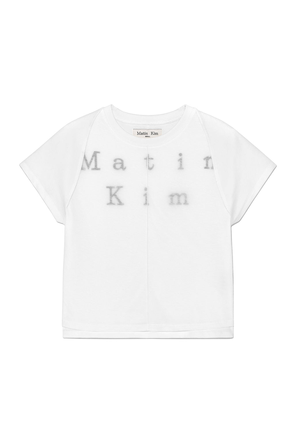Matin Kim - Pintuck Layered Slim Crop Top (White) product image 1 | TRAB K-Fashion Australia