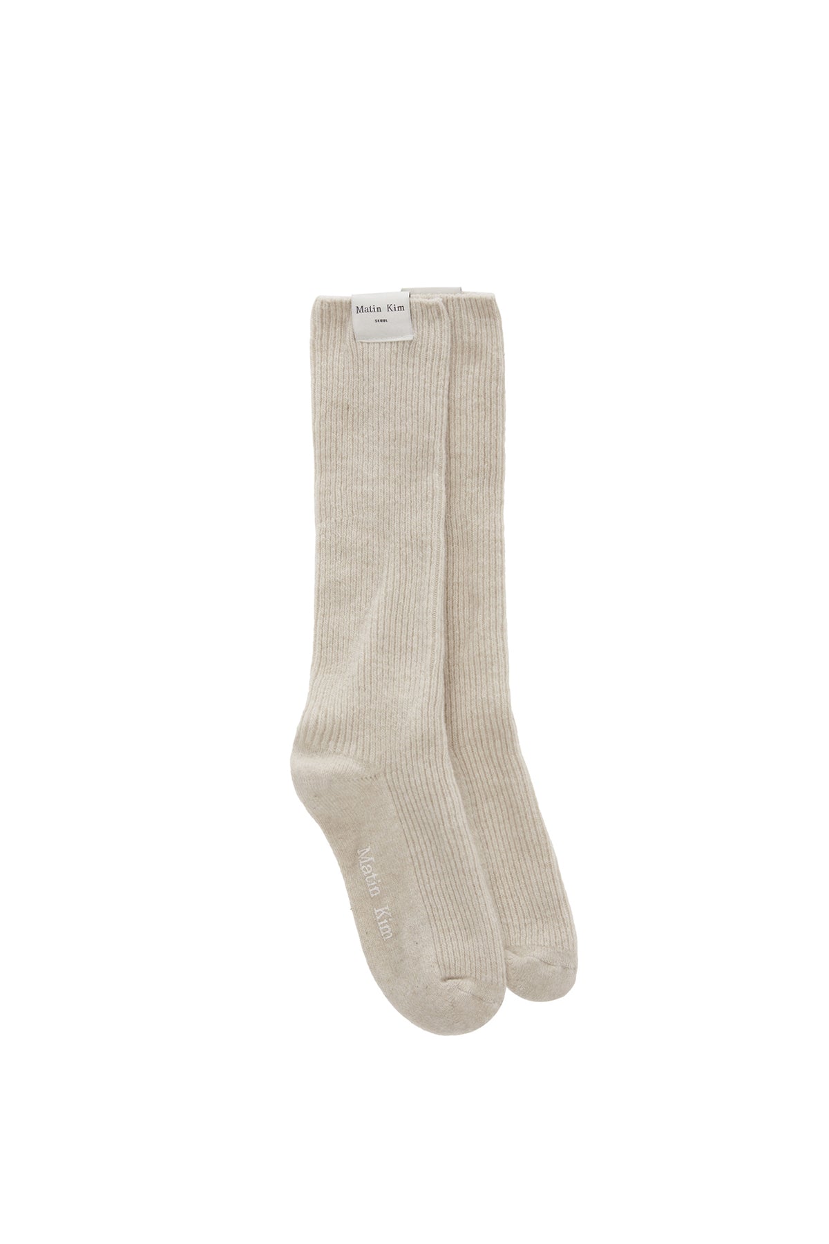 Matin Kim - Wool Blended Half Socks (Beige) product image 4 | TRAB K-Fashion Australia