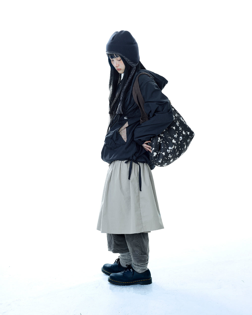 Coyseio - Check Wrinkles Wind Breaker (Navy) product image 10 | TRAB K-Fashion Australia