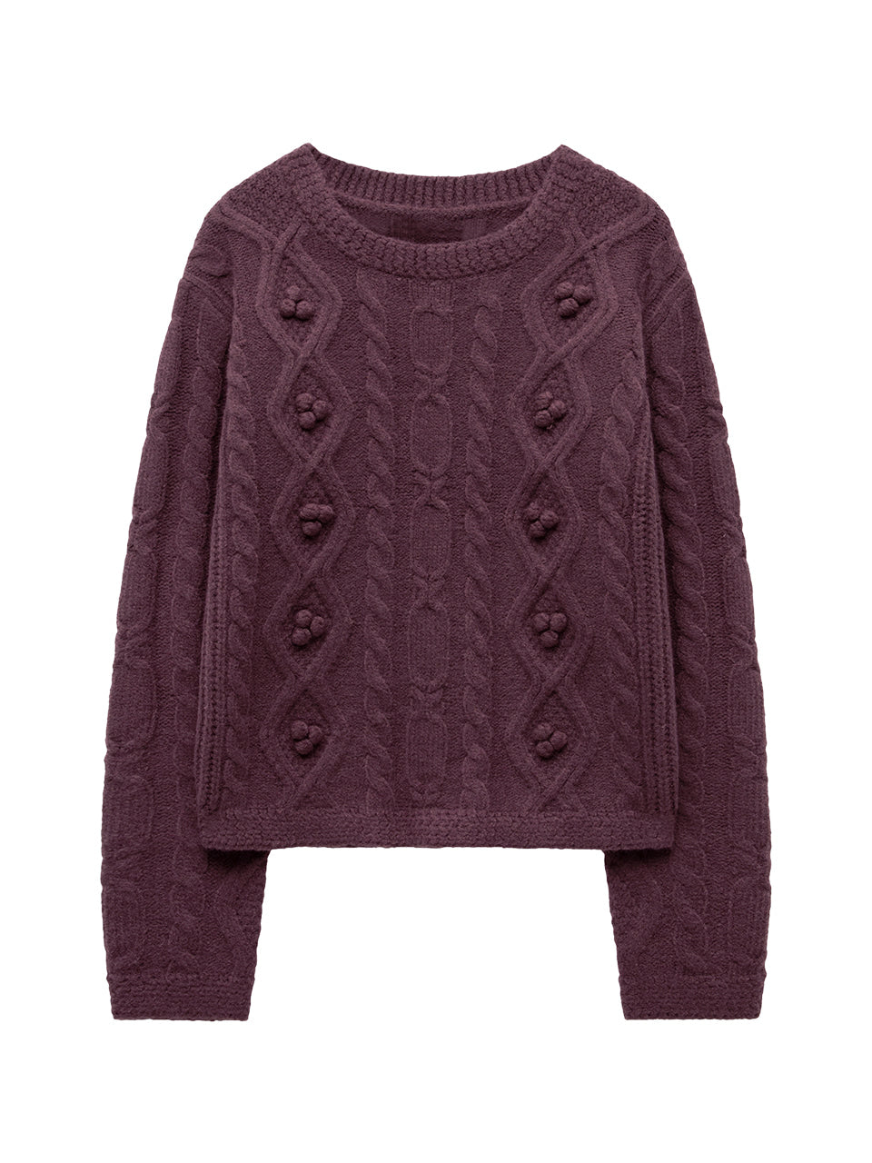 Margarin Fingers - Argyle Pompom Knit (Purple) product image 2 | TRAB K-Fashion Australia