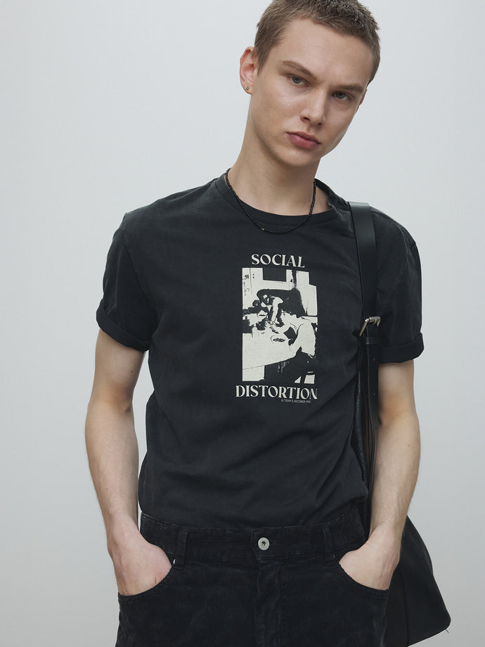Tonywack - Social Distortion Garment Dyed T-Shirt (Faded Black) product image 1 | TRAB K-Fashion Australia