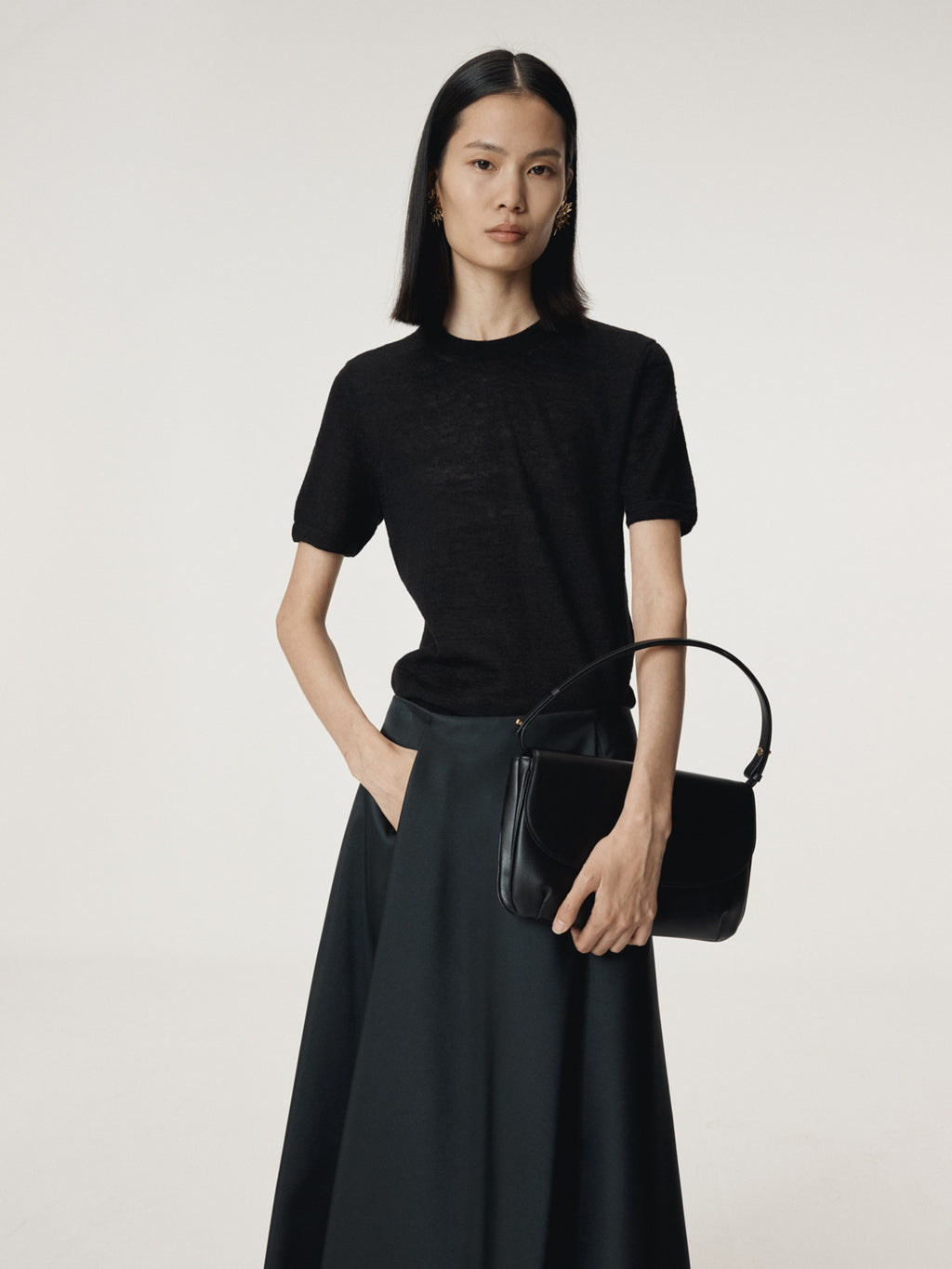 Recto - Rc Embroidery Sheer Knit Top (Black) product image 8 | TRAB K-Fashion Australia