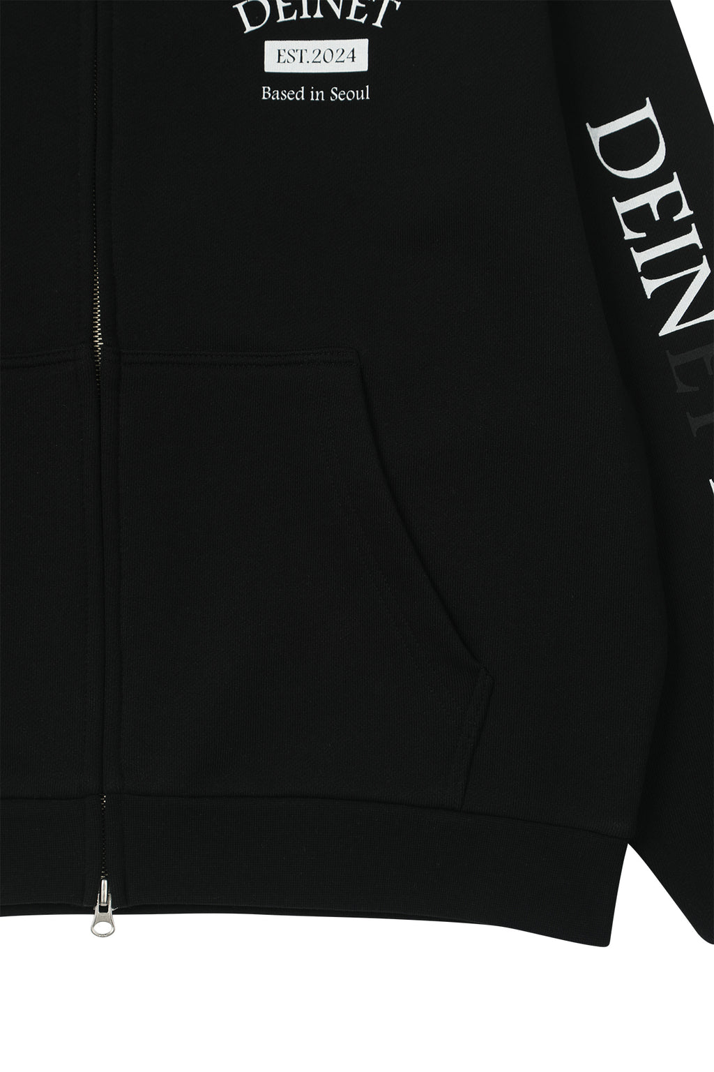 Deinet - German Lettering Hoodie Zip-Up (Black) product image 14 | TRAB K-Fashion Australia