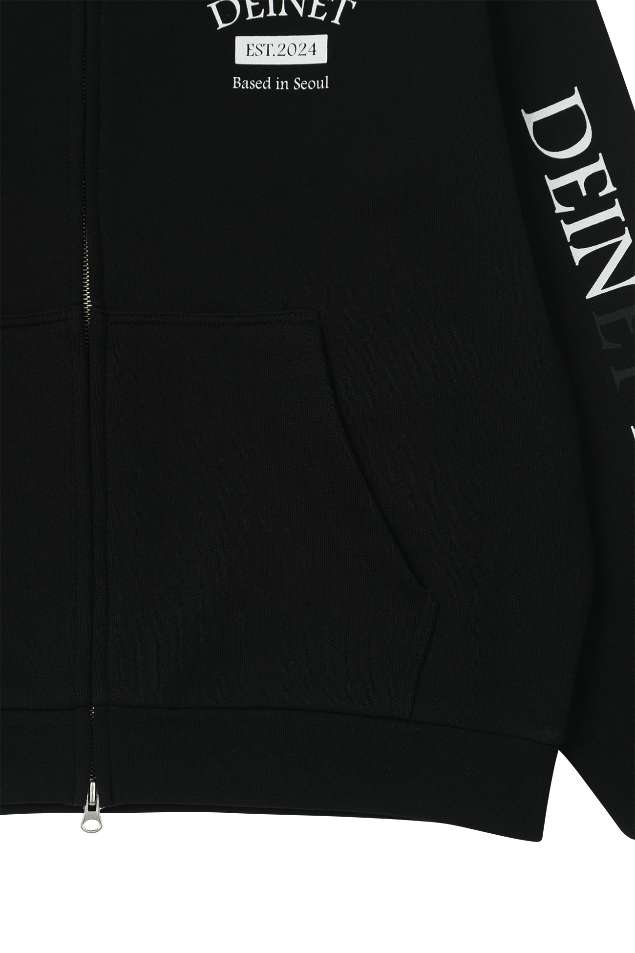 Deinet - German Lettering Hoodie Zip-Up (Black) product image 14 | TRAB K-Fashion Australia