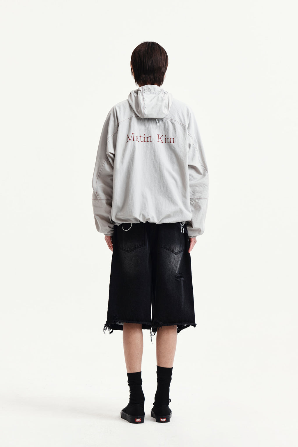 Matin Kim - Back Logo Hoody Wind Breaker (Light Beige) product image 13 | TRAB K-Fashion Australia