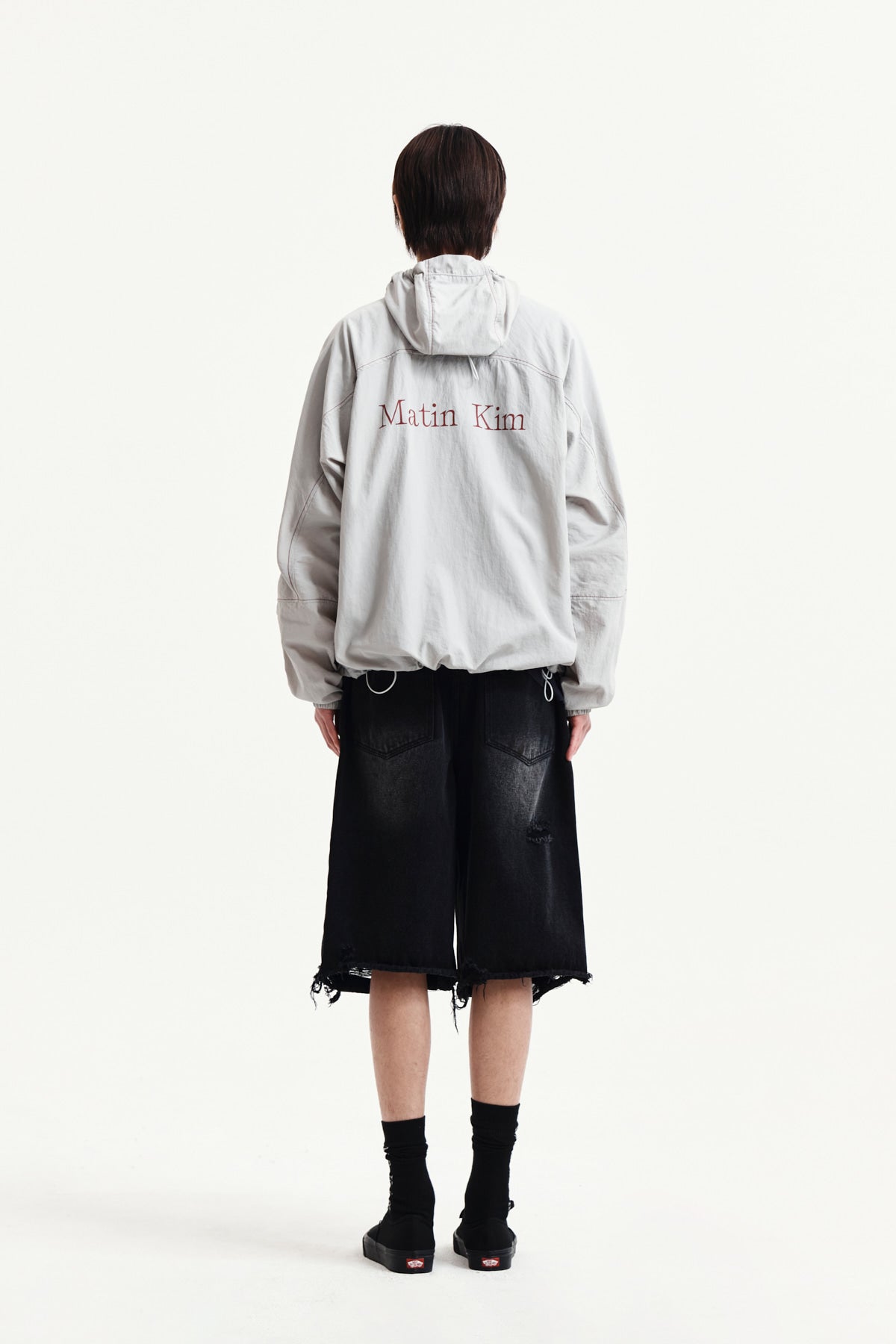 Matin Kim - Back Logo Hoody Wind Breaker (Light Beige) product image 13 | TRAB K-Fashion Australia