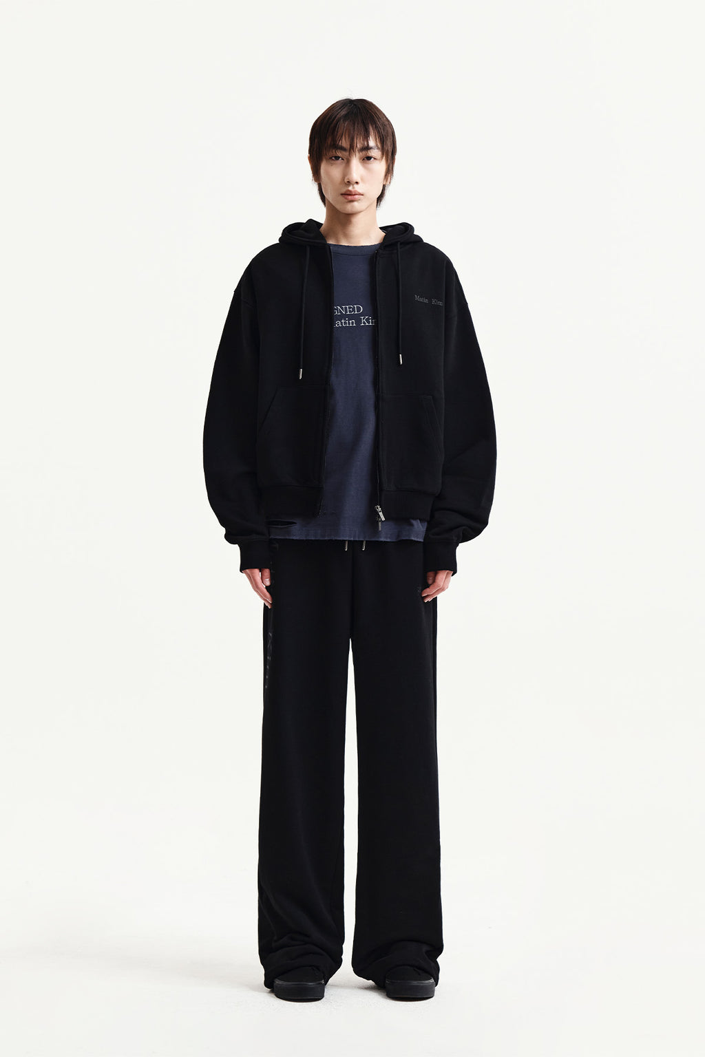 Matin Kim - Essential Logo Sweatpants (Black) product image 10 | TRAB K-Fashion Australia