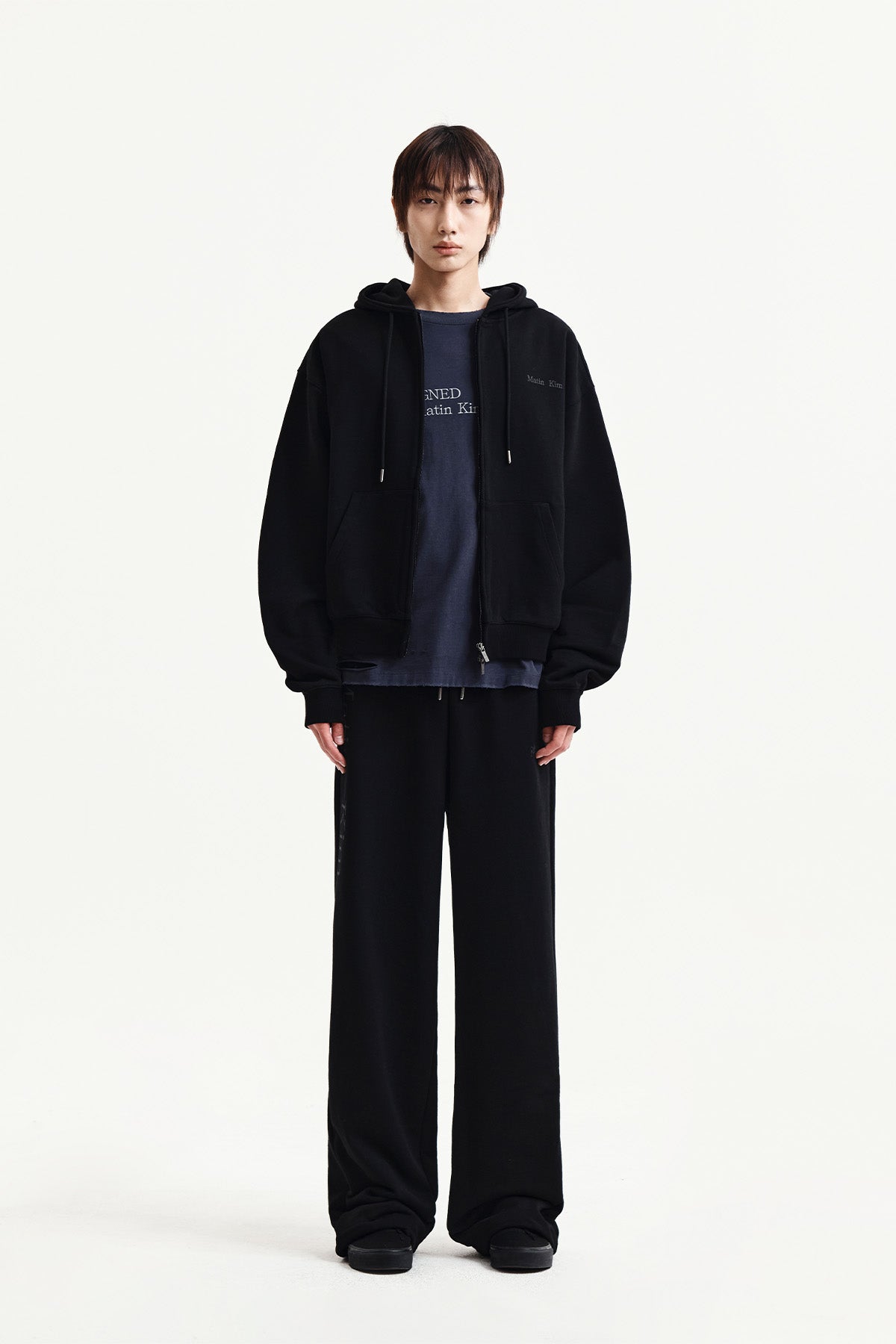 Matin Kim - Essential Logo Sweatpants (Black) product image 10 | TRAB K-Fashion Australia