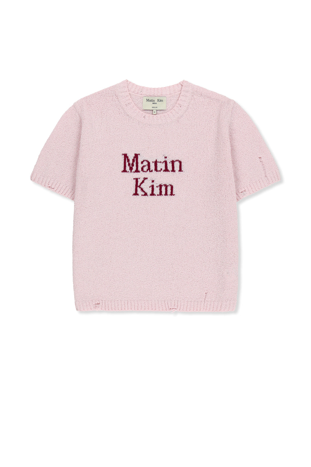 Matin Kim - [Pre-Order – Ships June 17] Half Sleeve Logo Pullover (Pink) product image 1 | TRAB K-Fashion Australia