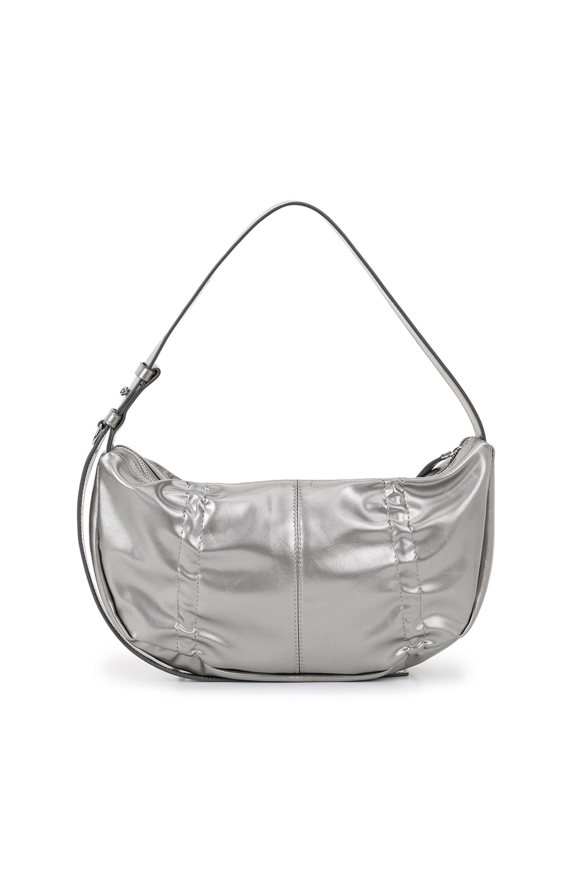 Matin Kim - Half Shirring Ribbon Round Bag (Dark Silver) product image 6 | TRAB K-Fashion Australia