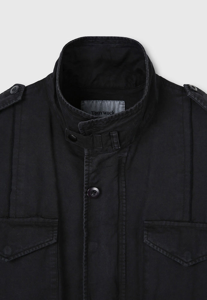 Tonywack - Garment-Dyed Gabardine Oversized Military Jacket (Carbon Pigment) product image 10 | TRAB K-Fashion Australia