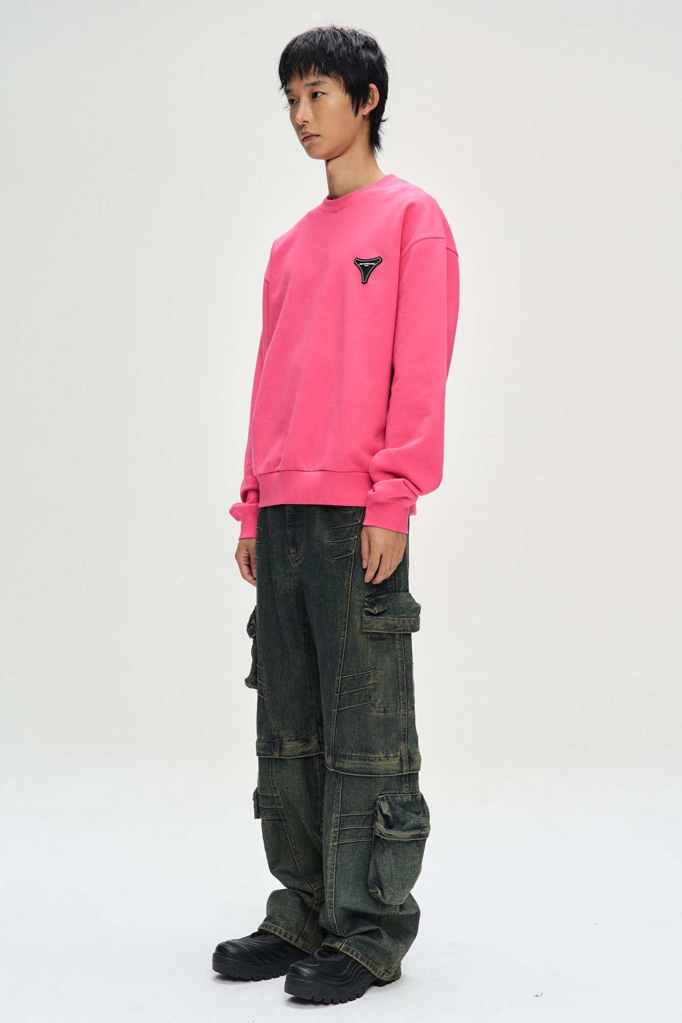 Andersson Bell - Unisex Stool Patch Logo Sweatshirts (Pink) product image 3 | TRAB K-Fashion Australia