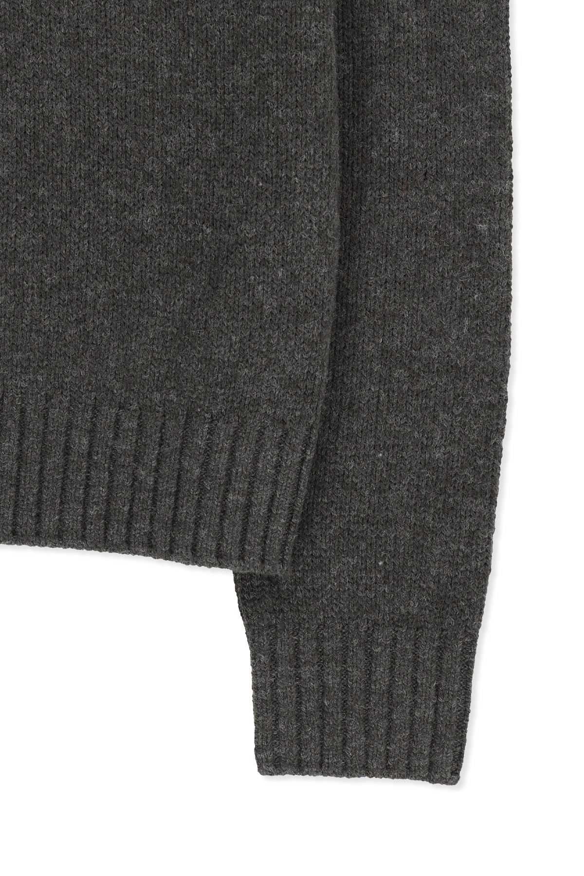Matin Kim - Matin Button Point Henley Neck Logo Knit Top (Charcoal) product image 4 | TRAB K-Fashion Australia