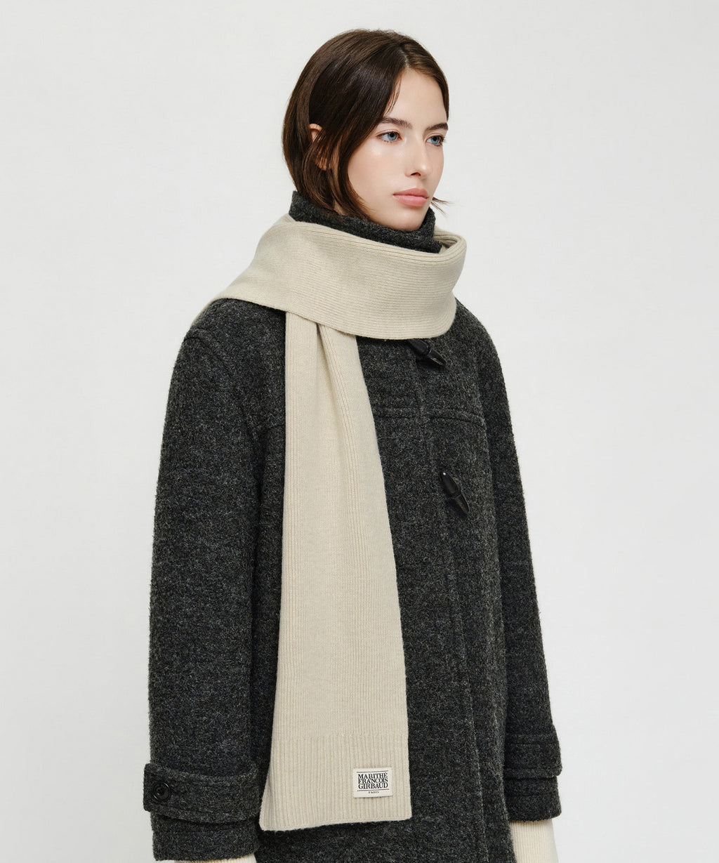 Marithe & Francois Girbaud - Classic Logo Knit Muffler (Light Beige) product image 6 | TRAB K-Fashion Australia