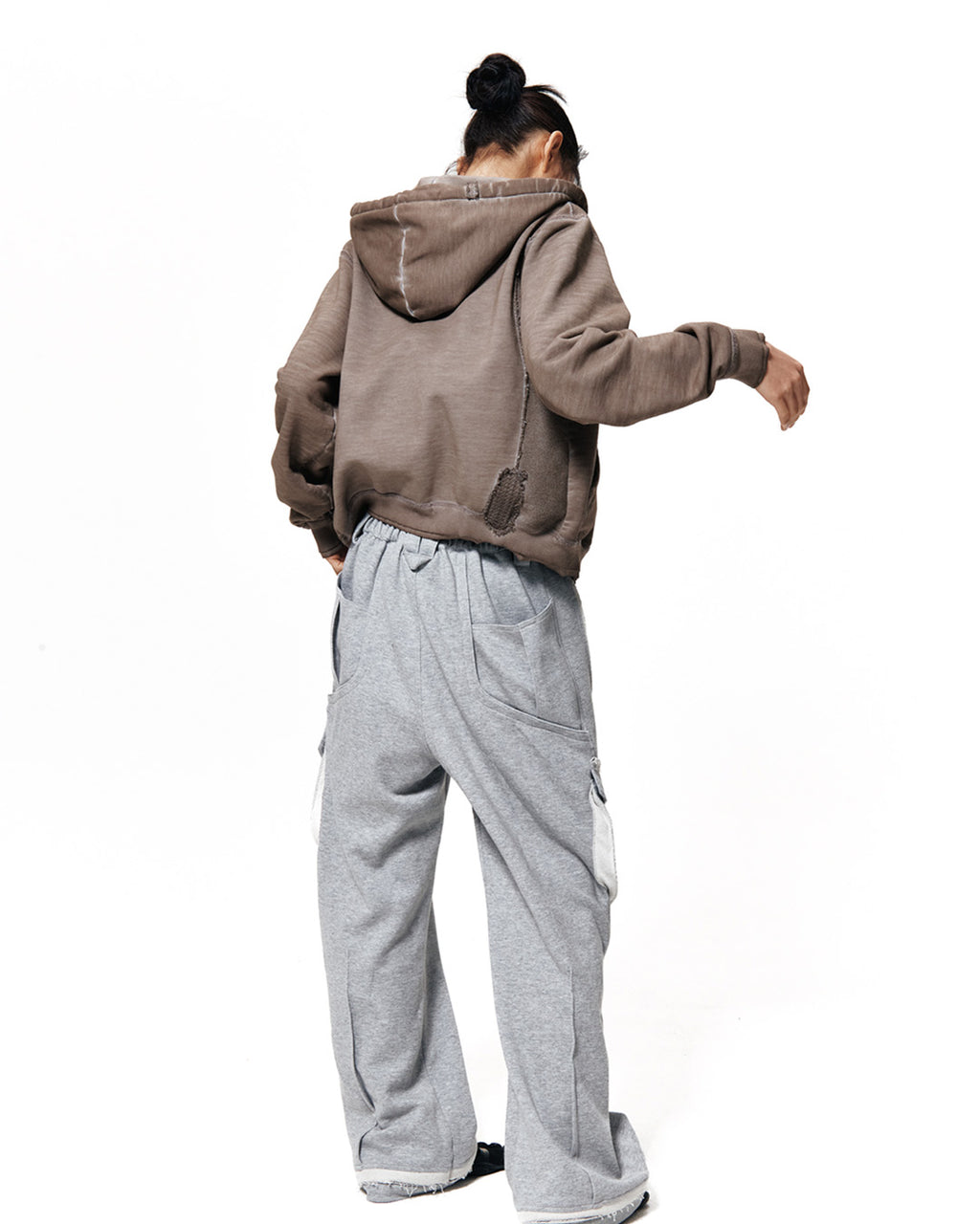 XLIM - Ep.8 Women 01 Hoodie Zipup (Washed Taupe) product image 11 | TRAB K-Fashion Australia
