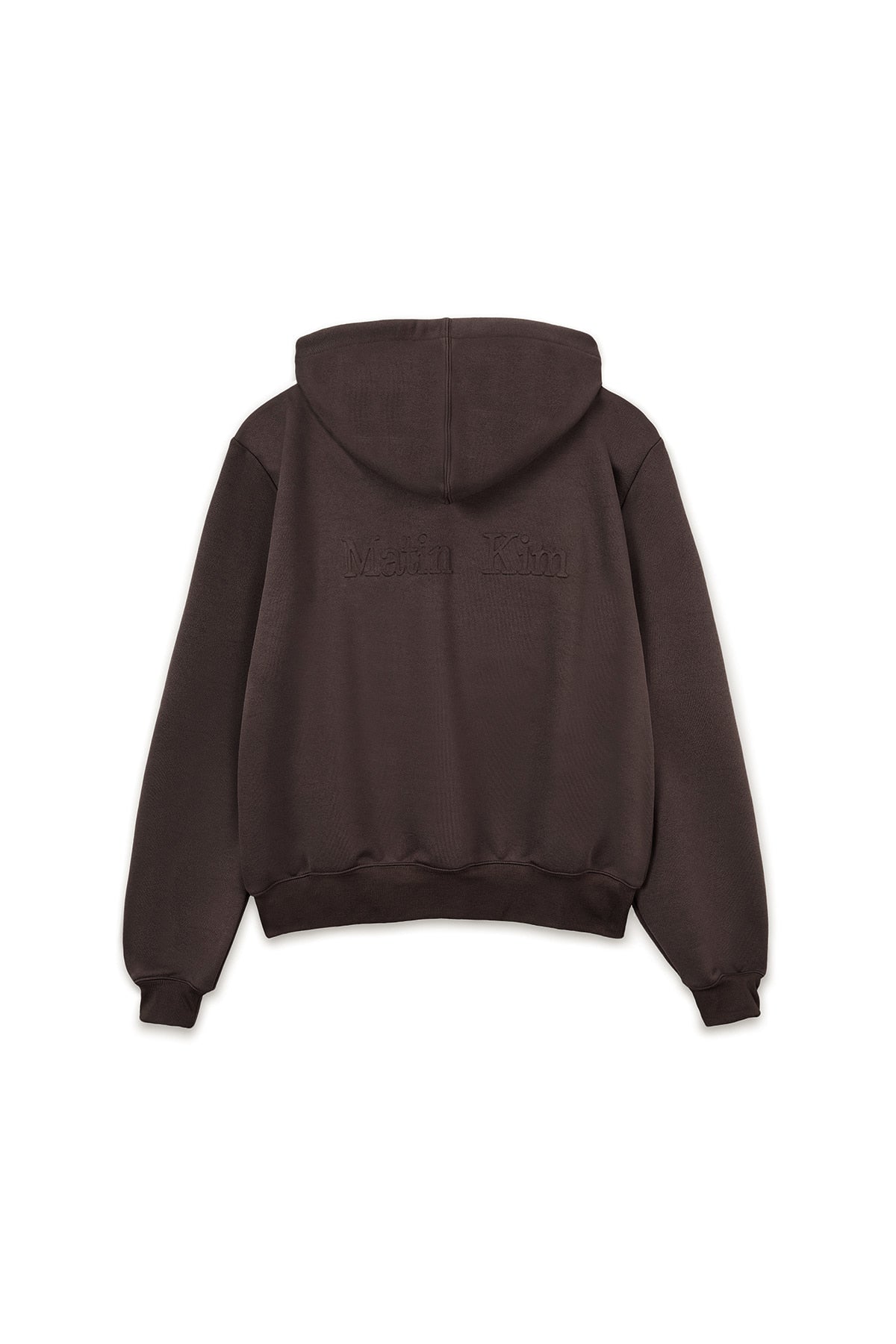 Matin Kim - Back Logo Glitter Hoody Zip Up (Brown) product image 2 | TRAB K-Fashion Australia
