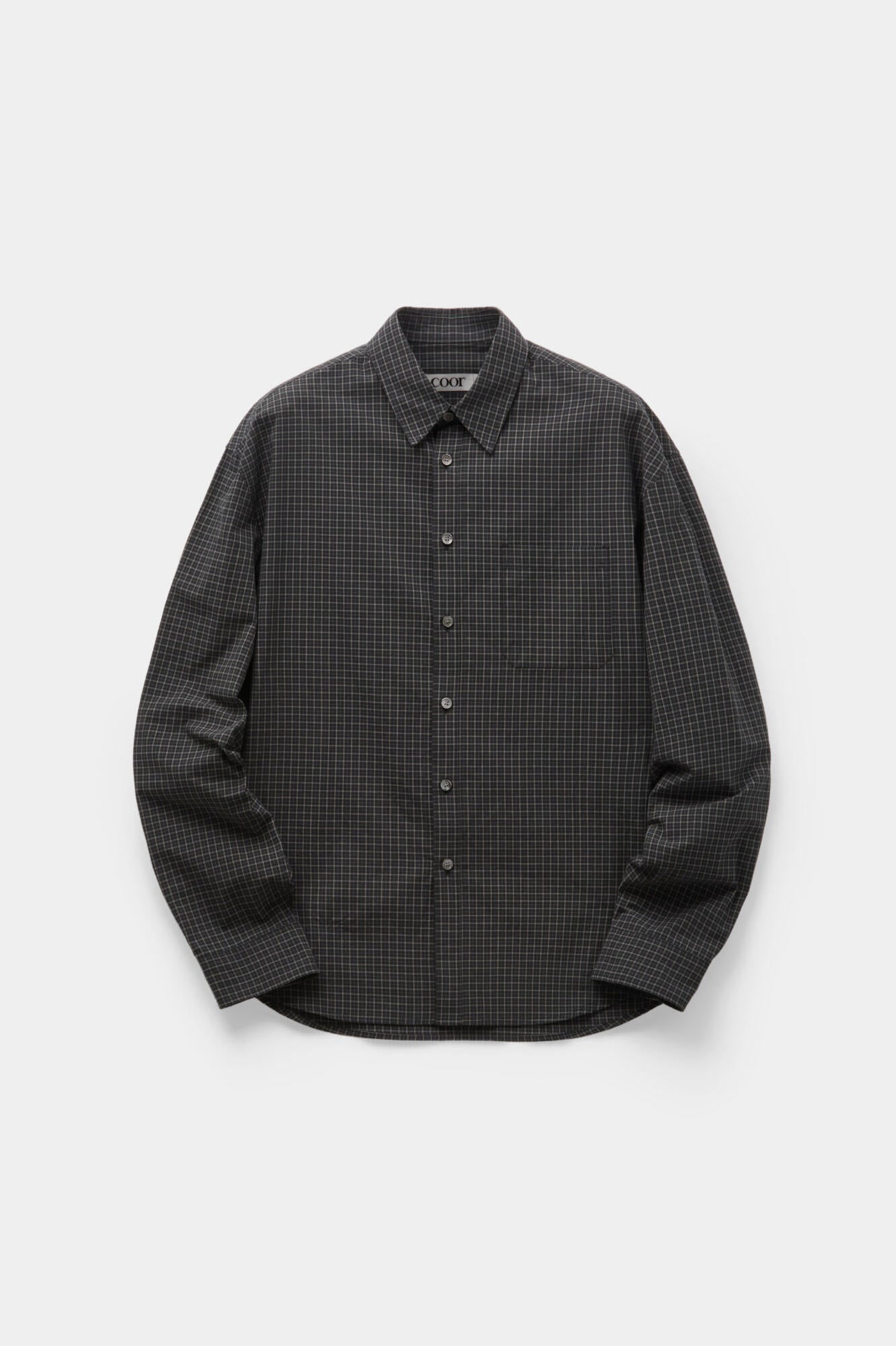 Coor - Windowpane Check Shirt (Black) product image 1 | TRAB K-Fashion Australia
