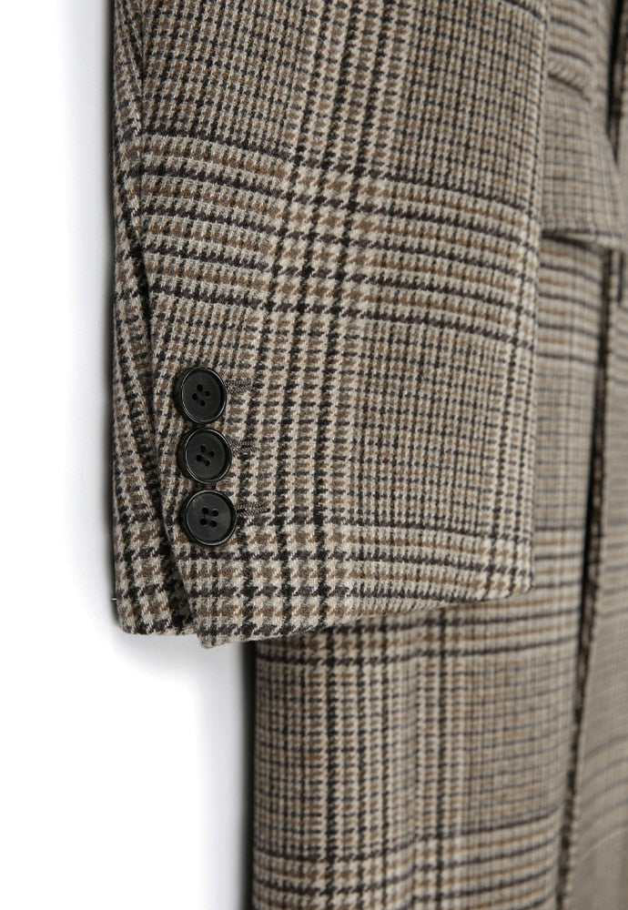 Tonywack - Crudo Cashmere Double Coat (Beige Prince Of Wales Check) product image 12 | TRAB K-Fashion Australia