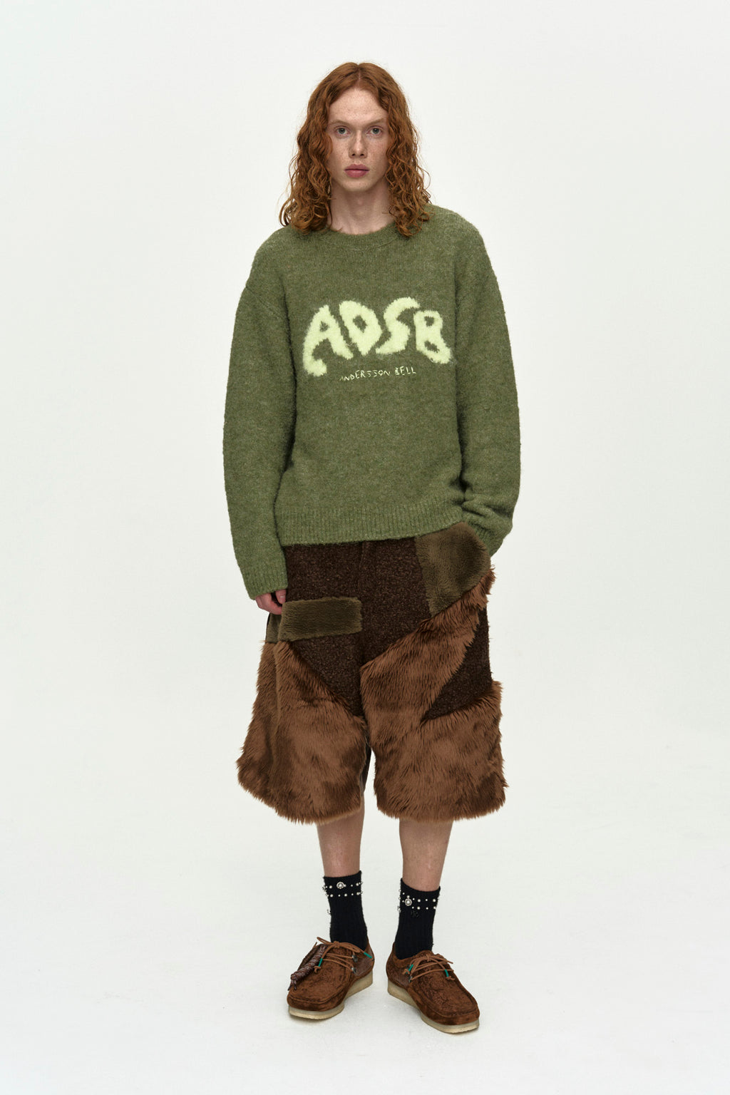 Andersson Bell - Faux Fur Patchwork Shorts (Brown) product image 8 | TRAB K-Fashion Australia