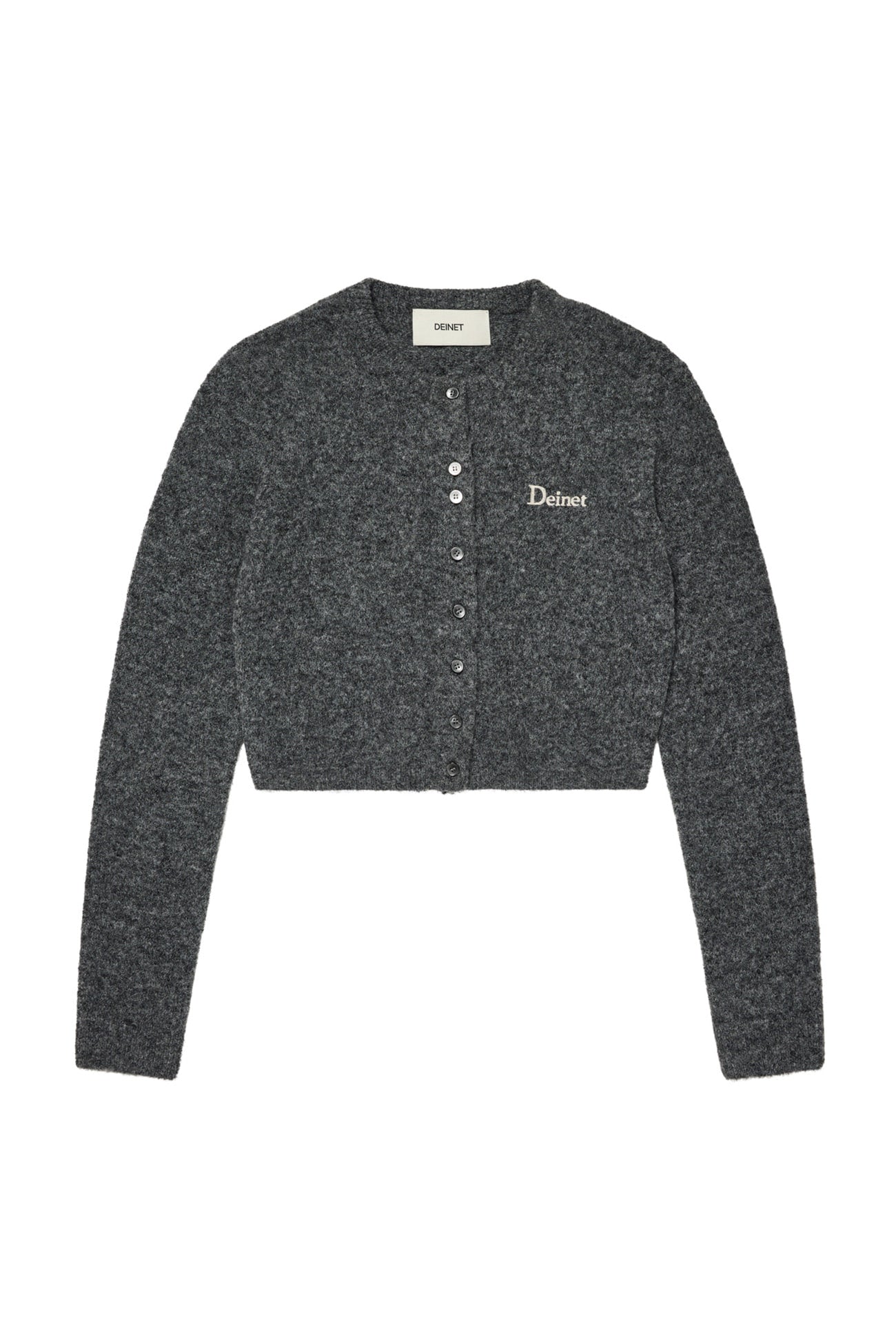 Deinet - Alpaca Round Knit Cardigan (Charcoal) product image 1 | TRAB K-Fashion Australia