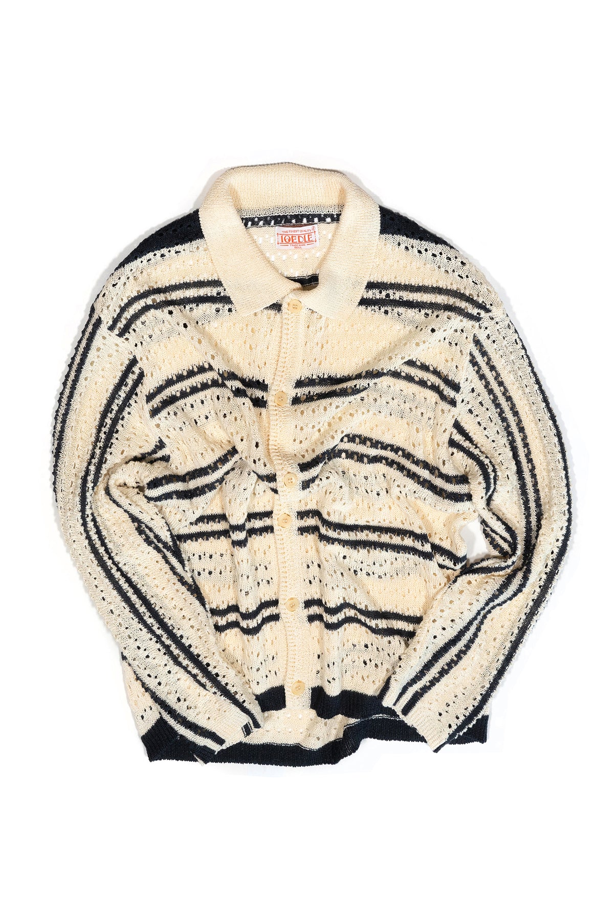 Ioedle - Striped Mesh Cardigan (Navy) product image 1 | TRAB K-Fashion Australia