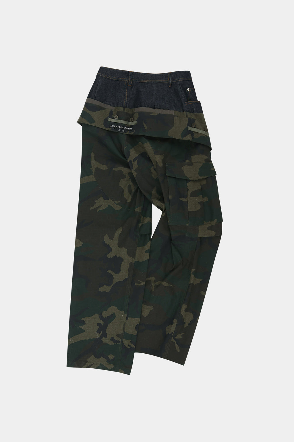 Andersson Bell - Unisex Camouflage Double Waist Work Wide-Leg Jeans (Navy/Green) product image 11 | TRAB K-Fashion Australia