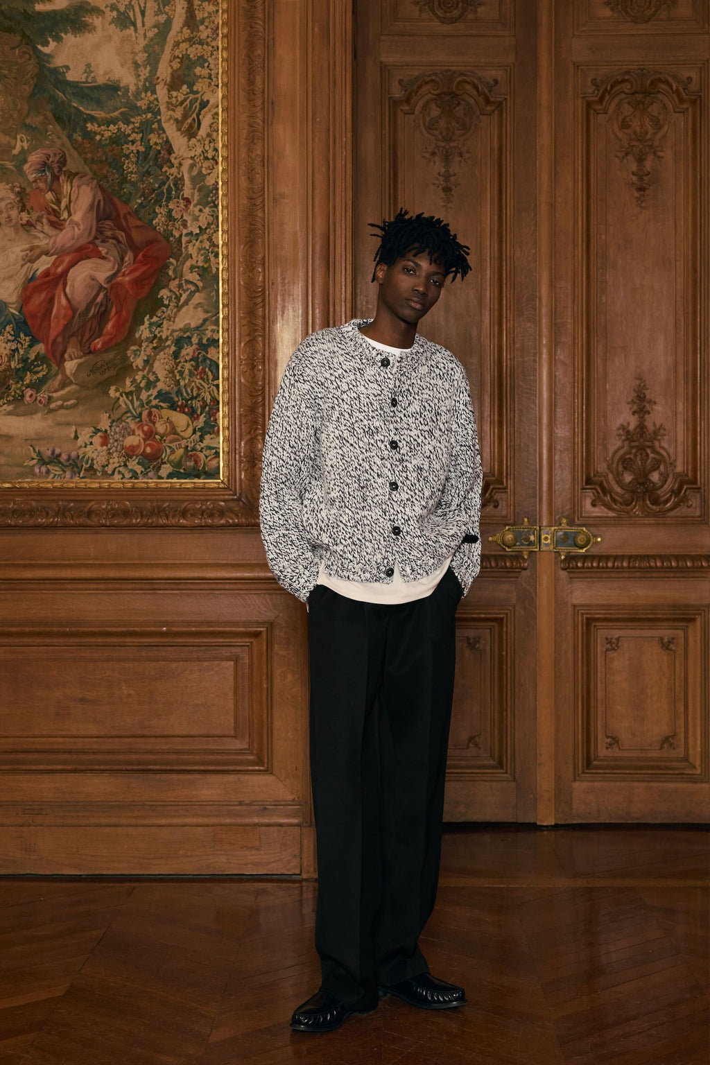 STU - Heather Round Neck Cardigan (OC) product image 4 | TRAB K-Fashion Australia