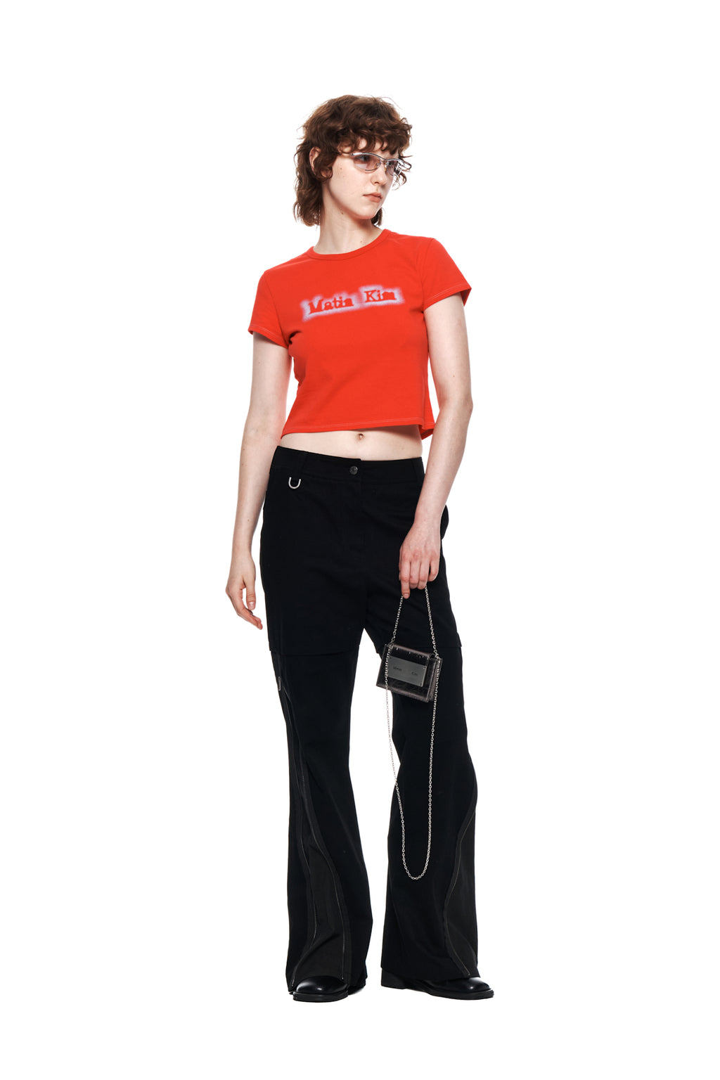 Matin Kim - Matin Shade Logo Crop Top (Red) product image 8 | TRAB K-Fashion Australia