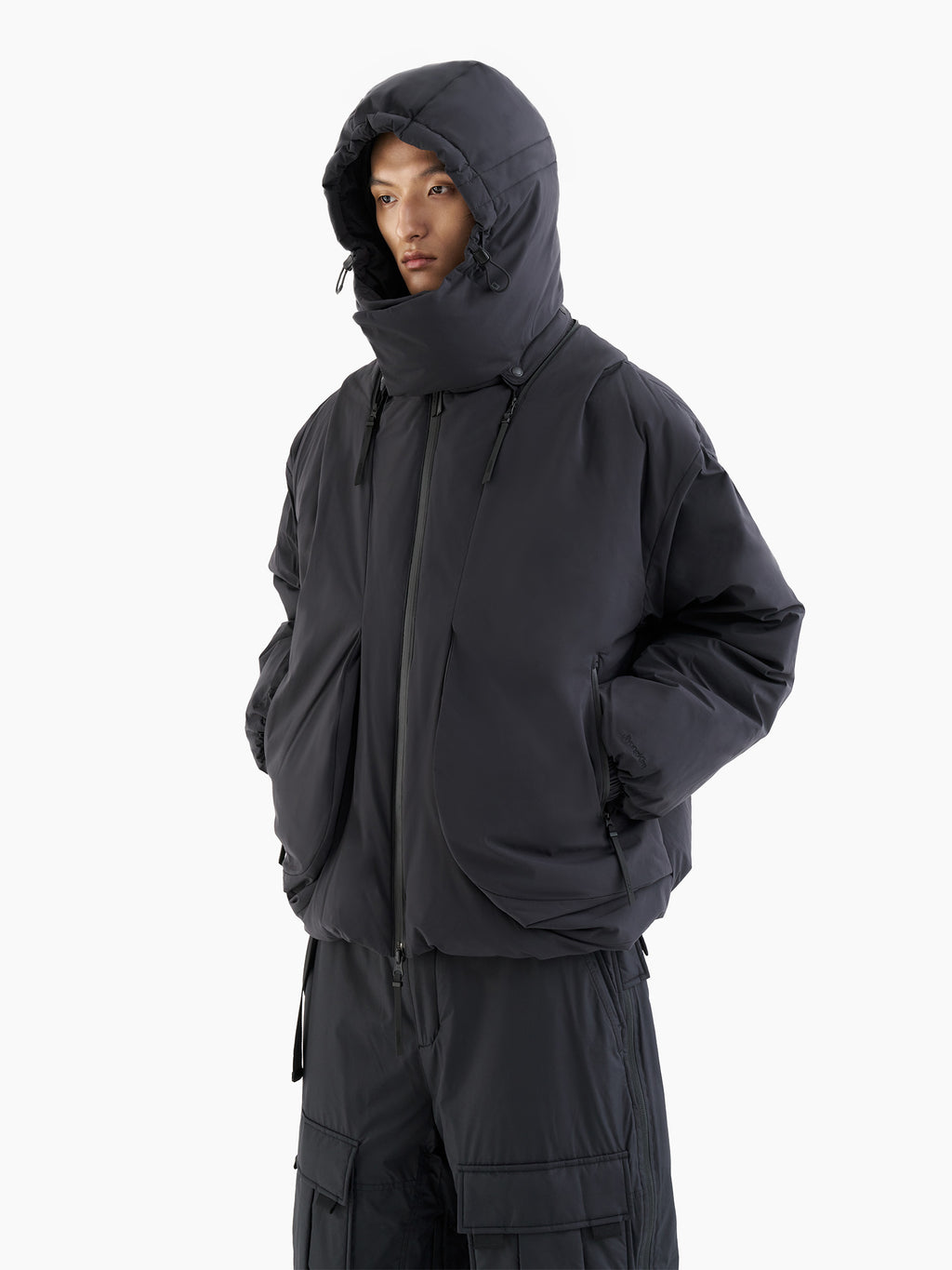 Jiyong Kim - Twisted Down Jacket (Black) product image 4 | TRAB K-Fashion Australia