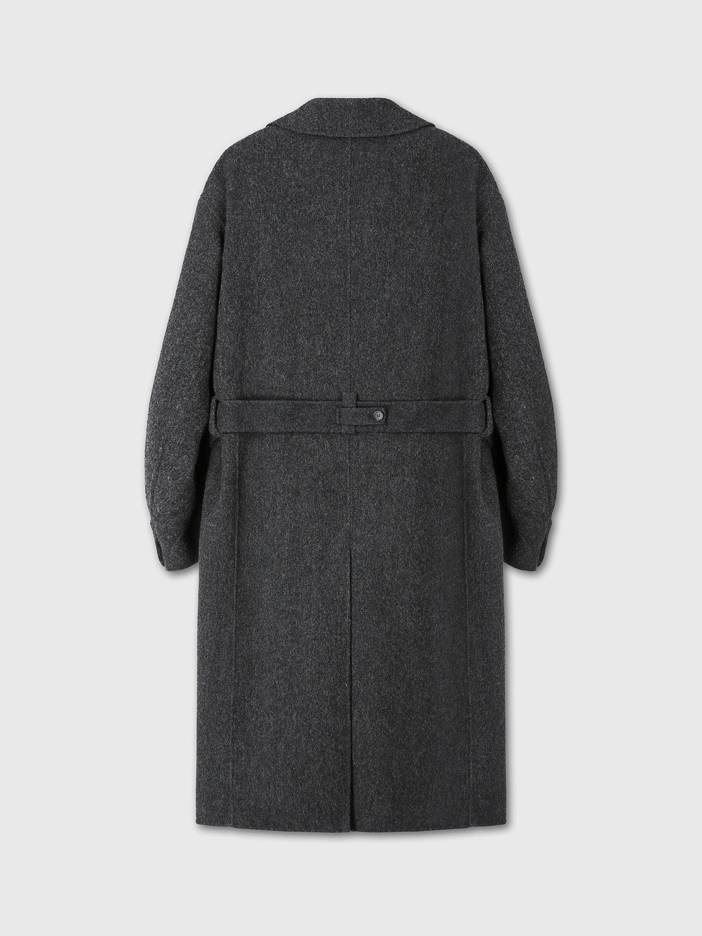 Tonywack - Hand-Made Wool Belted Double Coat (Melange Charcoal) product image 10 | TRAB K-Fashion Australia