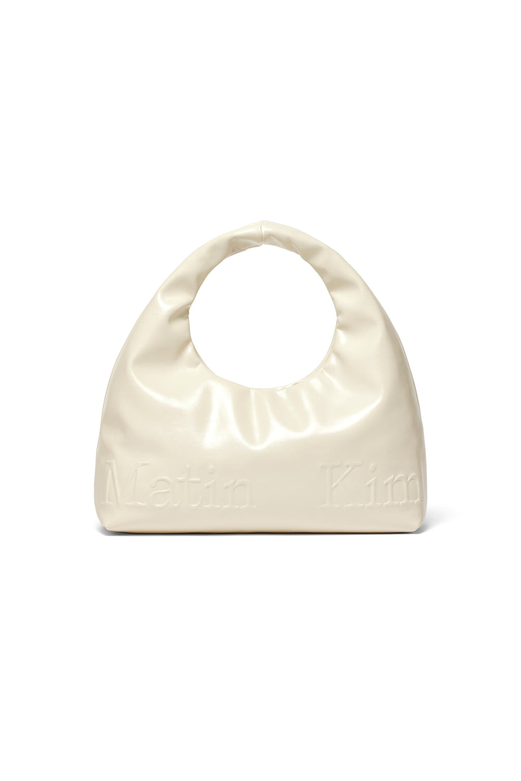 Matin Kim - Embossed Logo Leather Mini Tote Bag (Light Yellow) product image 7 | TRAB K-Fashion Australia