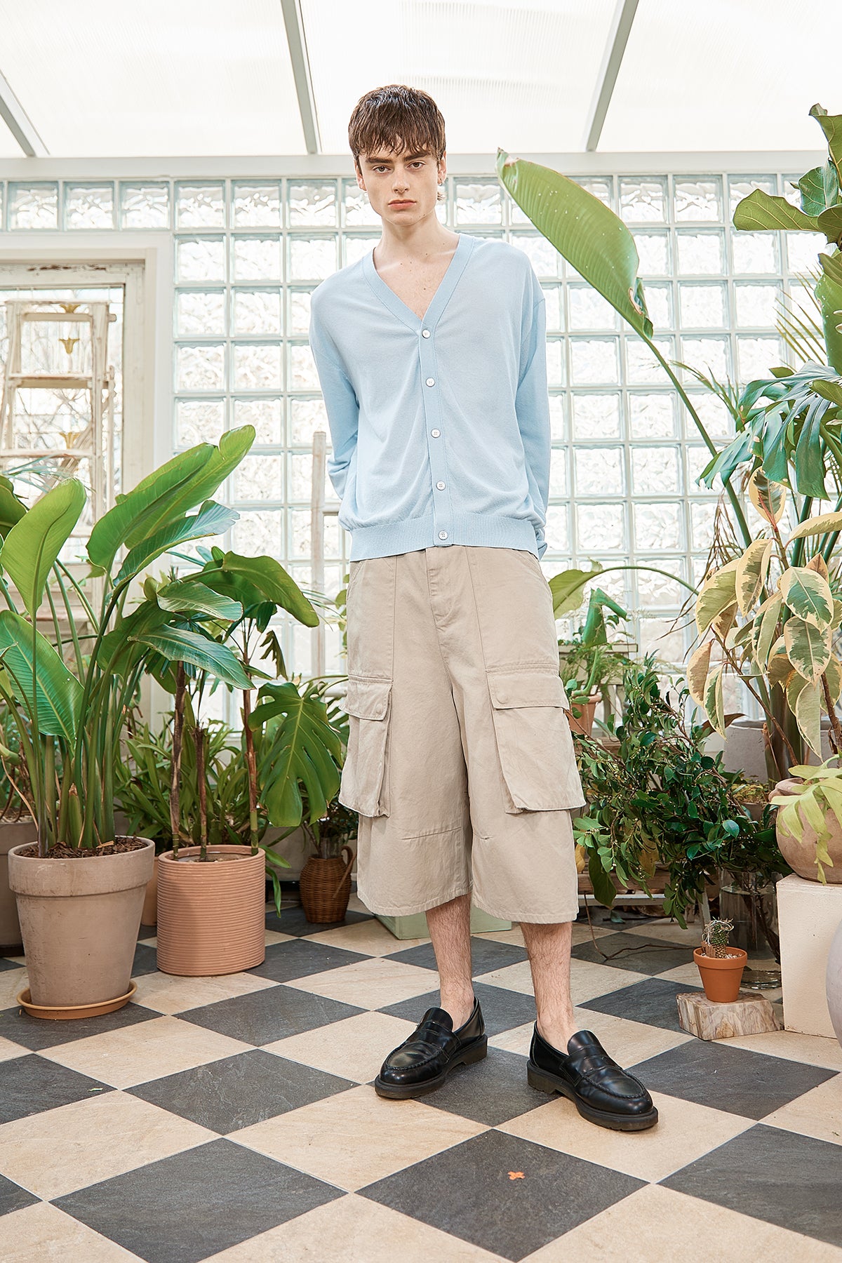 Matin Kim - Back Logo See Through Cardigan (Sky) product image 10 | TRAB K-Fashion Australia