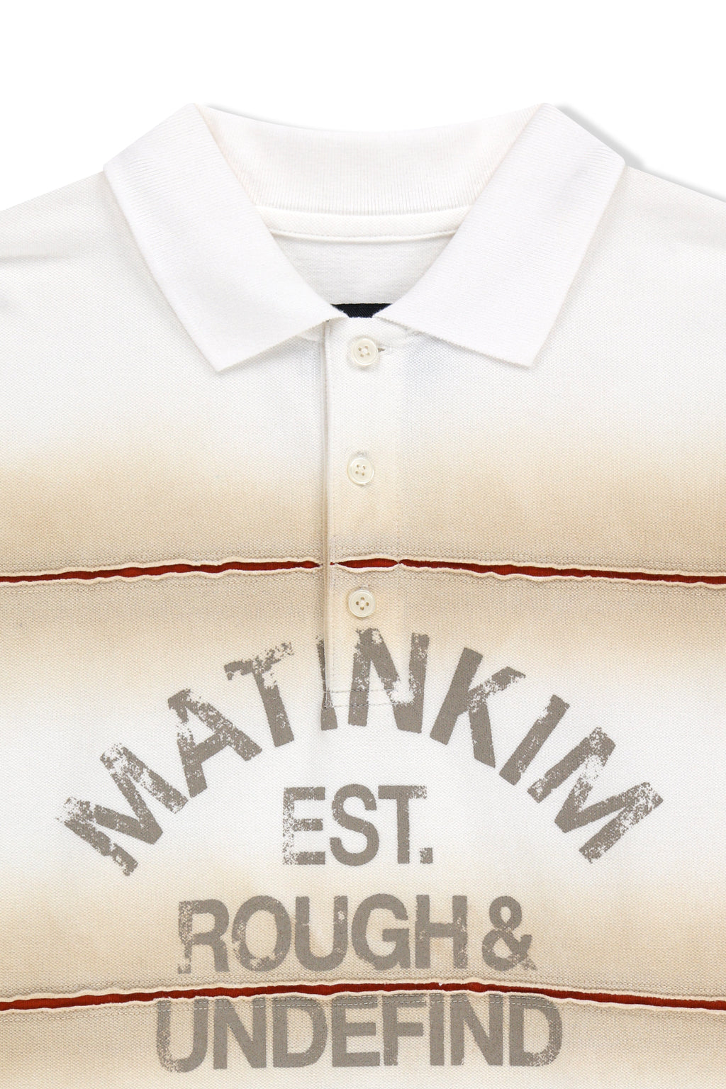 Matin Kim - Reveal Stripe Logo Collar Top (Cream) product image 3 | TRAB K-Fashion Australia