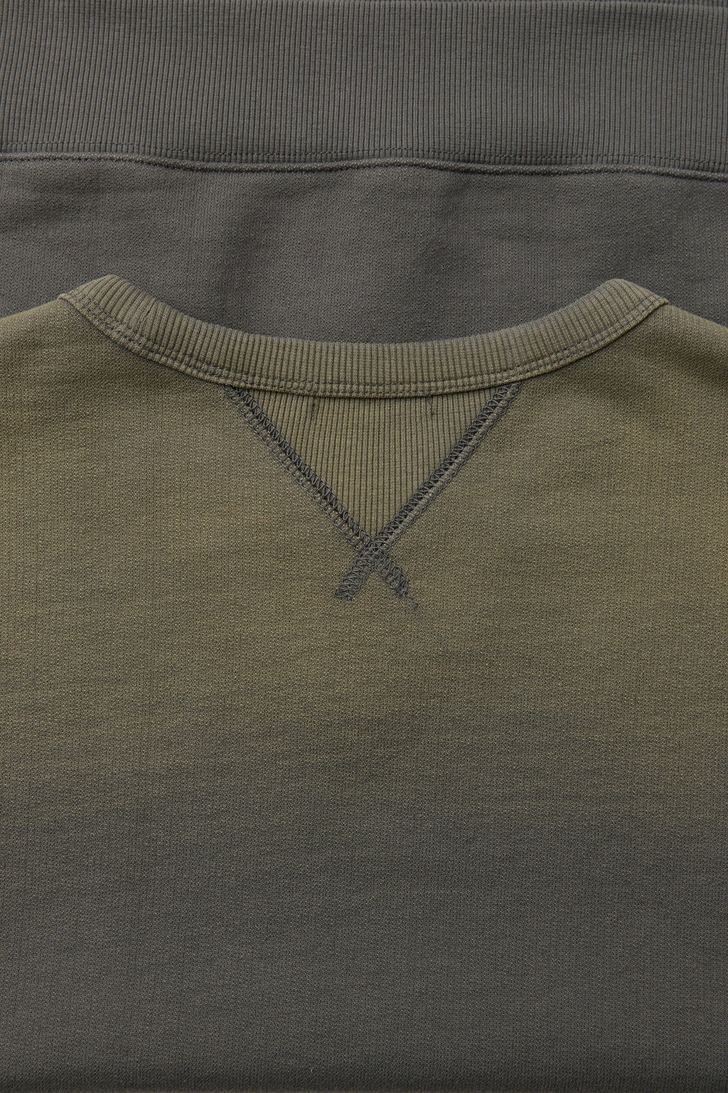 Coor - Panelled Crewneck Sweatshirt (Grayish Khaki) product image 6 | TRAB K-Fashion Australia