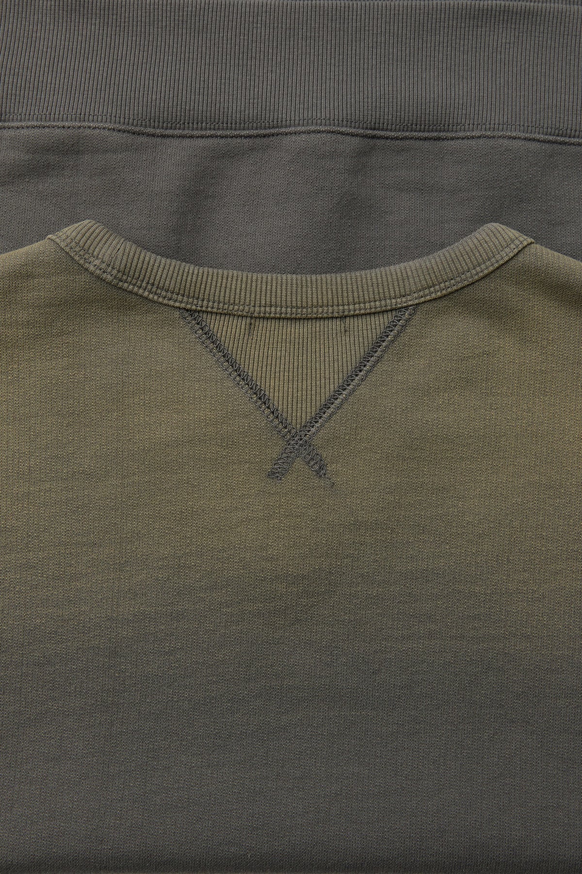 Coor - Panelled Crewneck Sweatshirt (Grayish Khaki) product image 6 | TRAB K-Fashion Australia