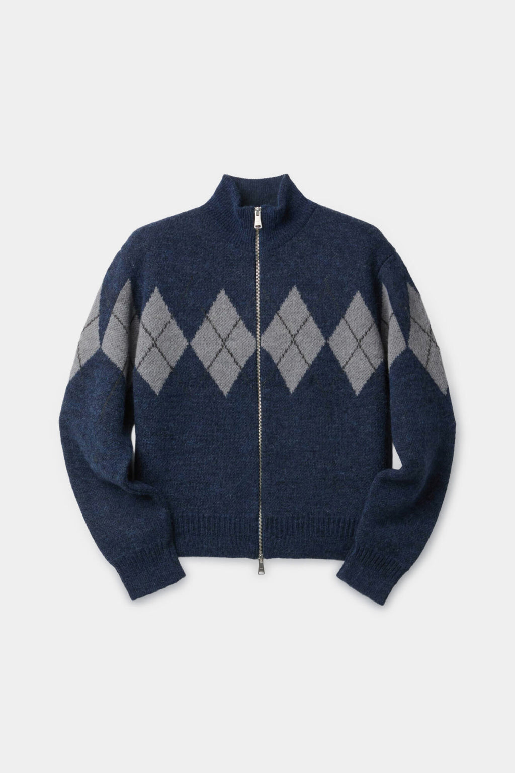Coor - Inside Out Argyle Zip-Up (Melange Blue) product image 1 | TRAB K-Fashion Australia